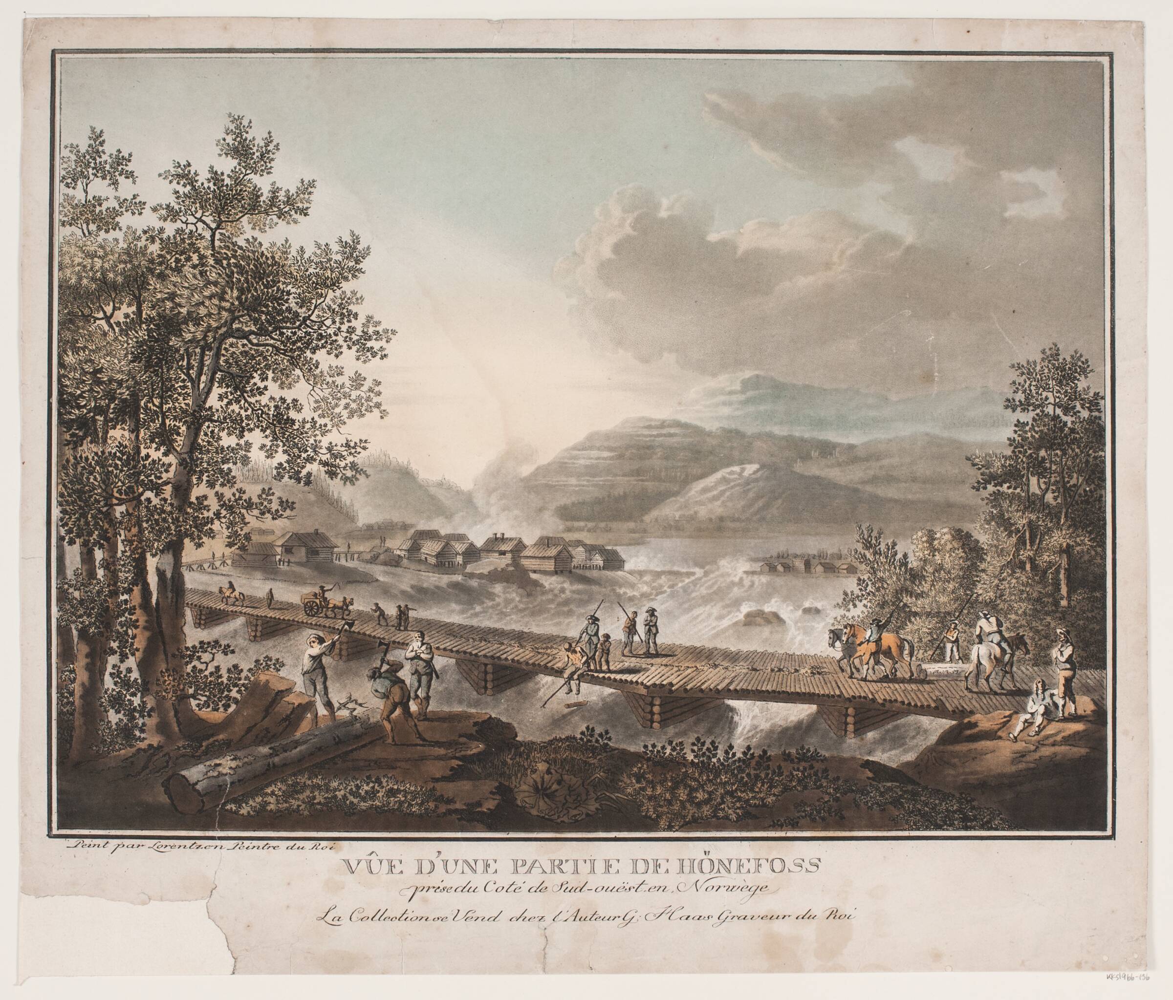 Vue d'une partie de Hönefoss, Georg Haas, 1788-1792