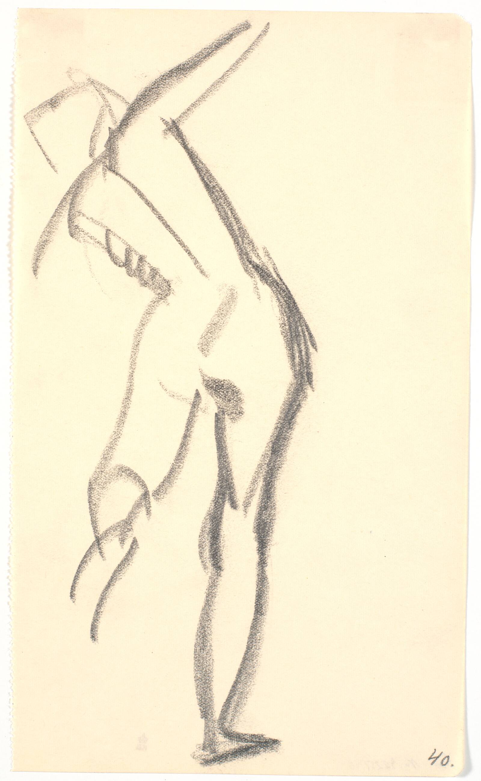 Stående model, set bagfra, Isakson, Karl, 1914-1915