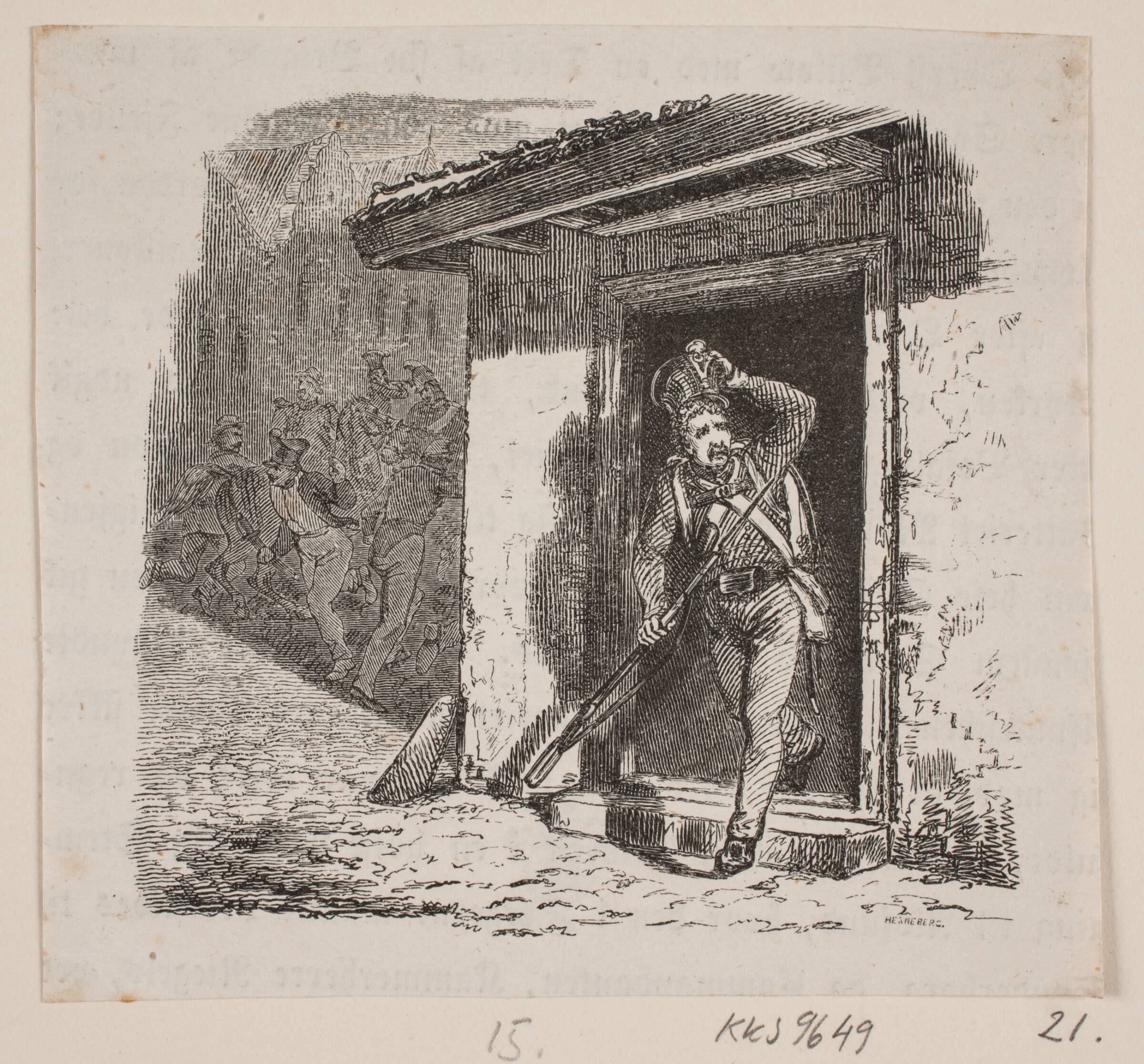Vignet til Fabricius' Danmarks historie, H.C. Henneberg, 1854