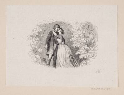 Illustration til "Rosen-Aften" i H.C. Andersen, "Eventyr og Historier", Bind 1