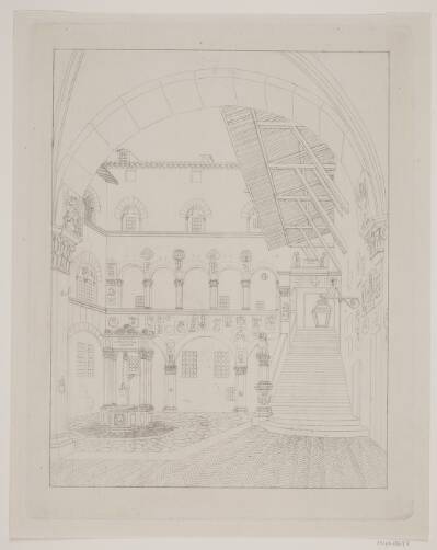 Fængselsgård i Palazzo del Bargello