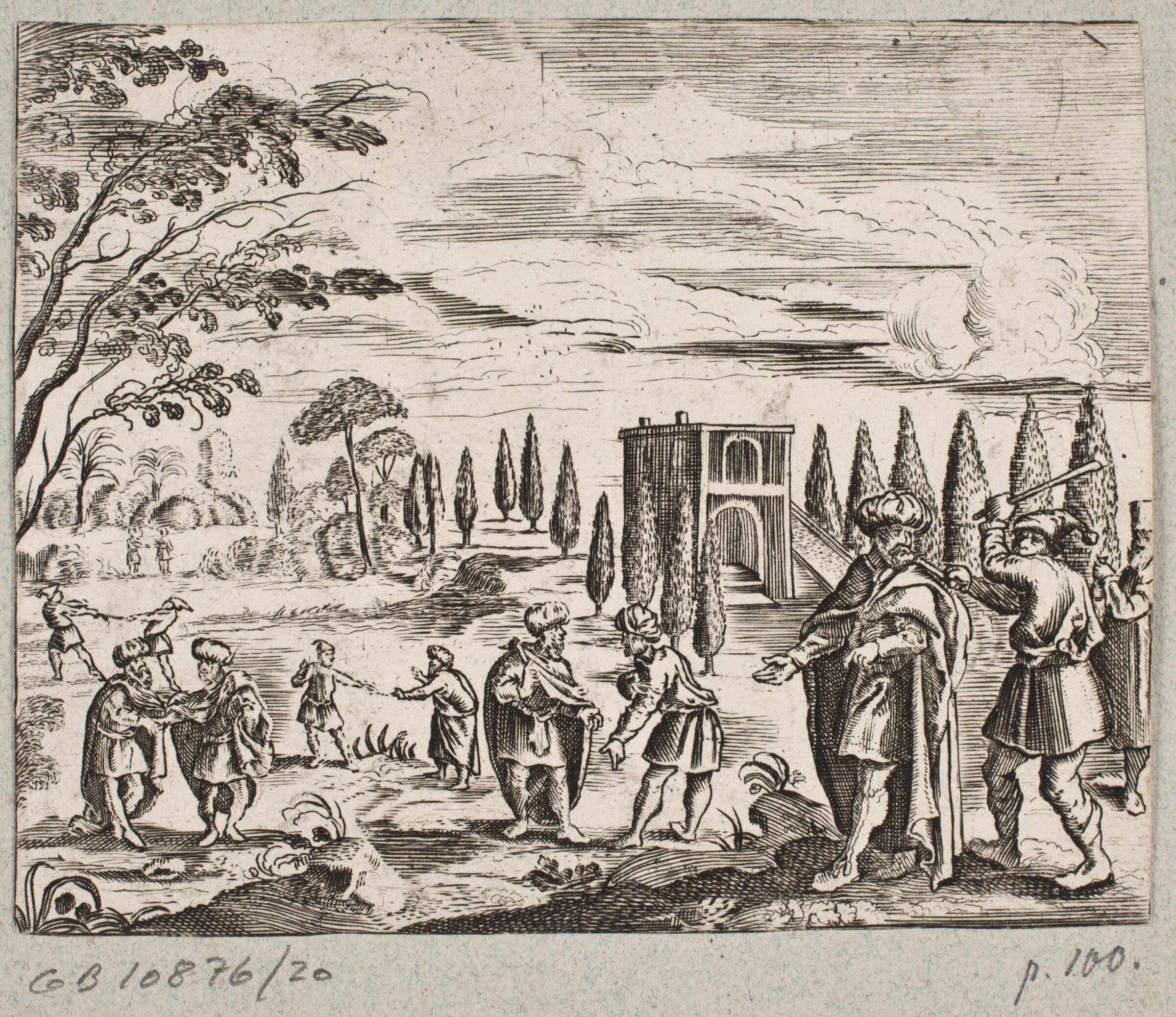 Illustration til Adam Olearius, “Persianischer Rosenthal von einem Sinnreichen Poeten Schich Saadi […]”, Schleswig 1660, J. Muller, 1645