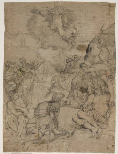 Den hellige Augustin helbreder de lamme, efter Tintorettos maleri i Museo Civico, Vicenza