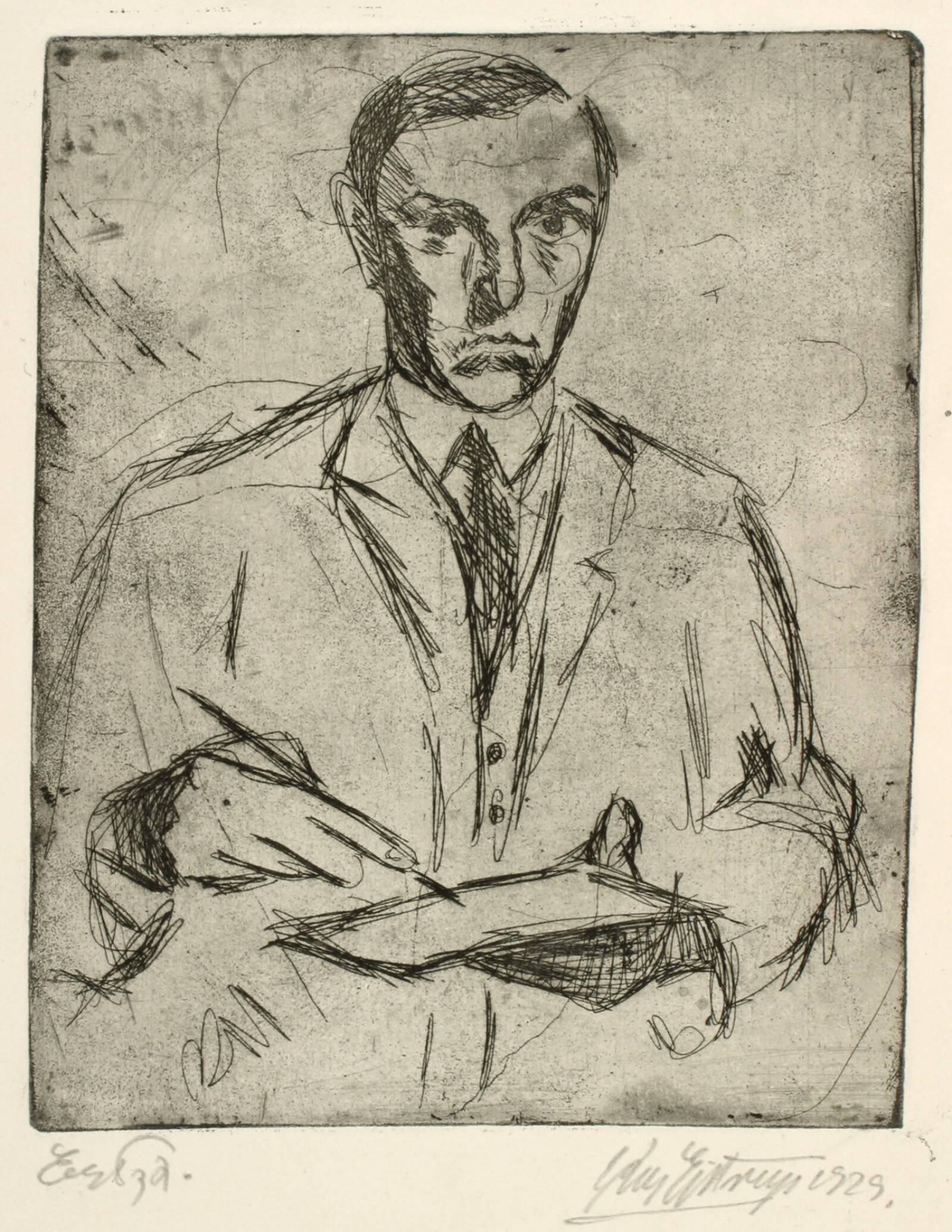 Selvportræt, Kaj Ejstrup, 1929