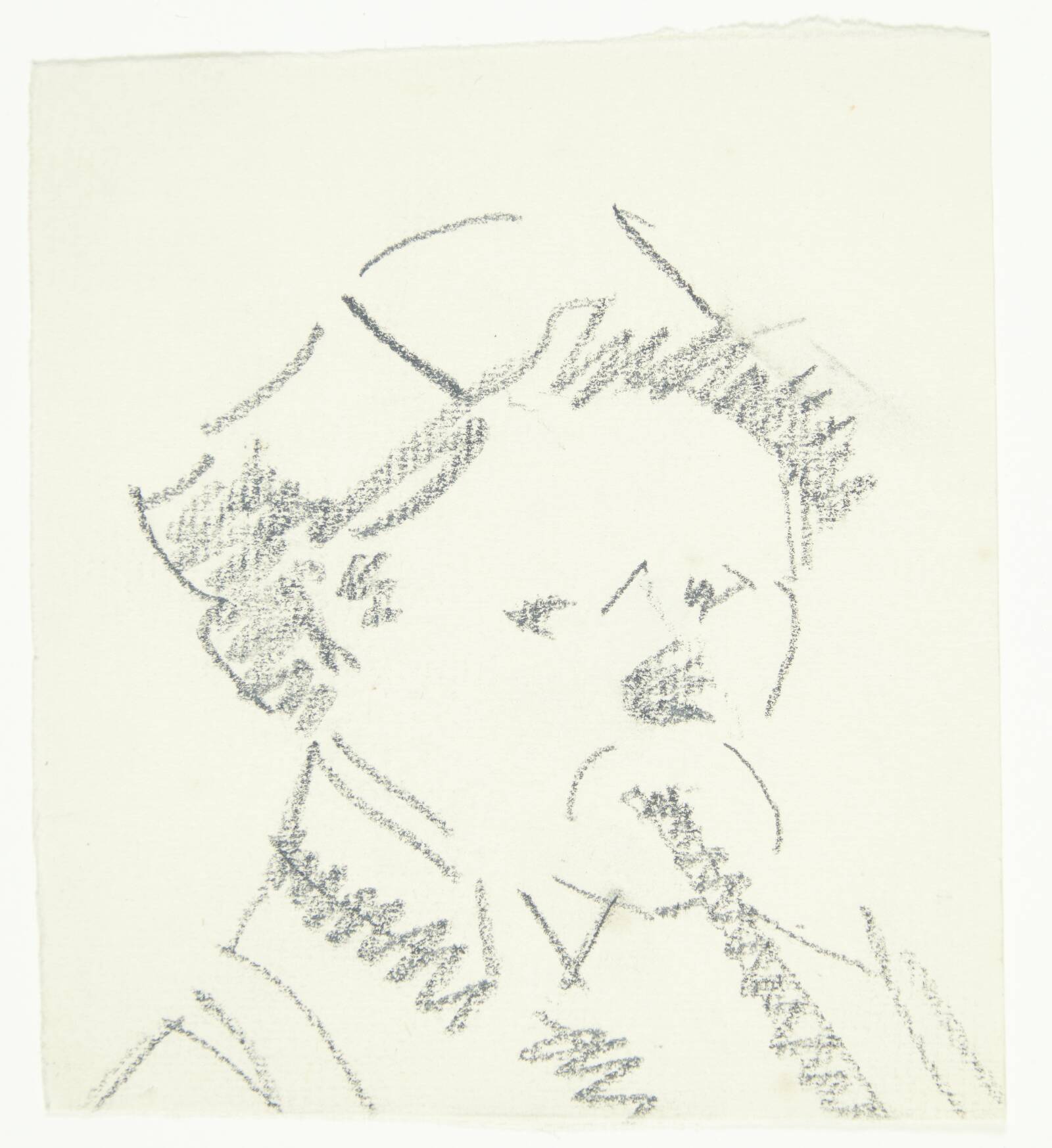 Selvportræt med fløjte, Edvard Weie, 1925-1929