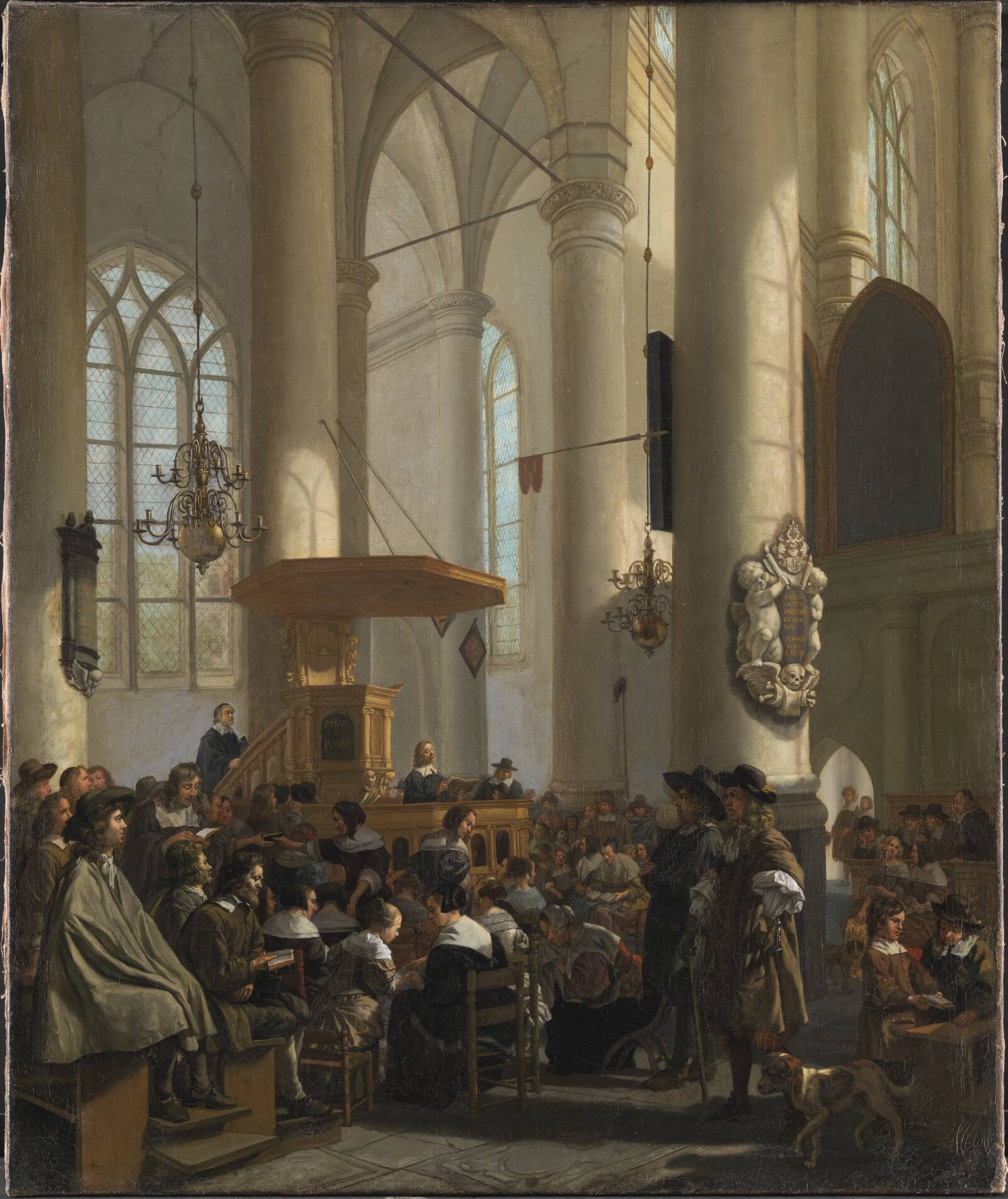 Hollandsk kirkeinteriør, Rutger van Langevelt, 1659