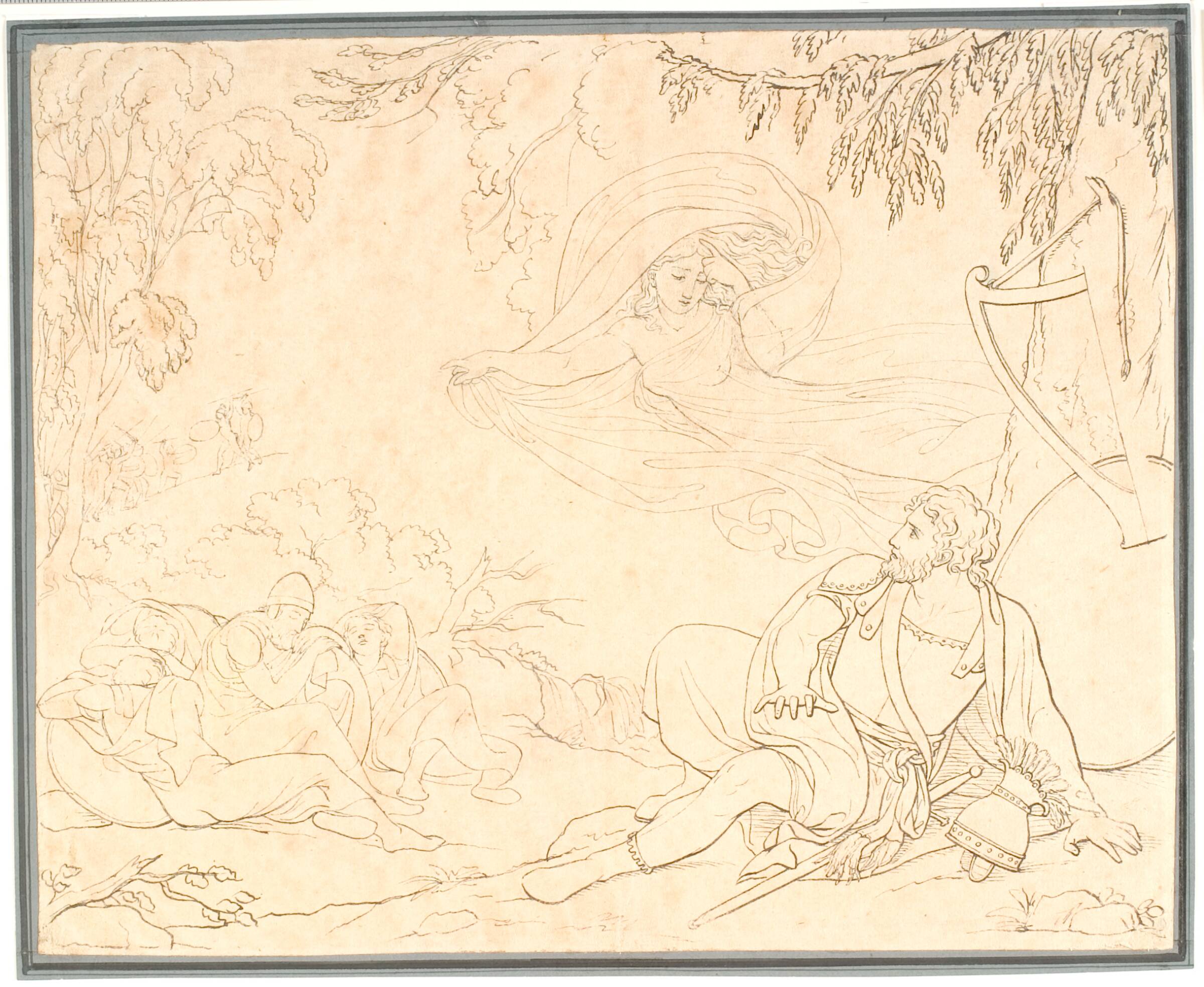 Ossian og Everallins ånd, C.G. Kratzenstein Stub, 1783-1816