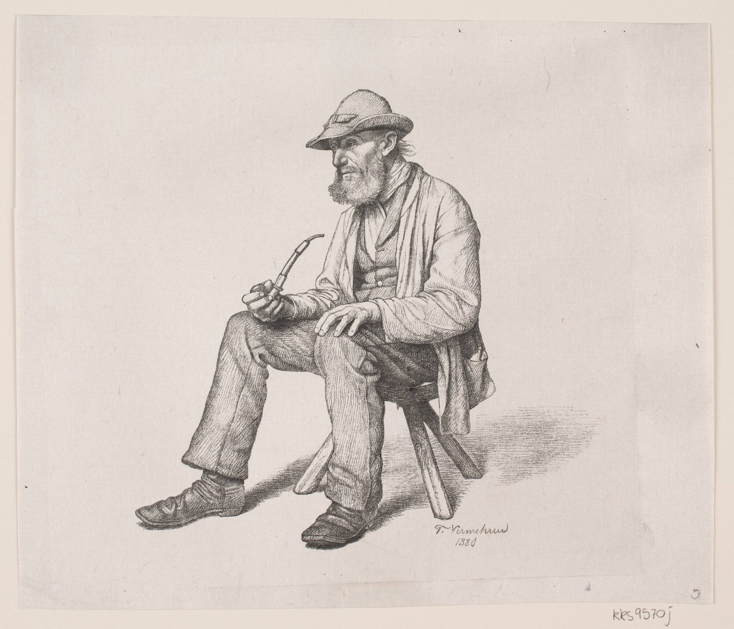 Siddende Mand, Oscar Andersen, 1880-1906