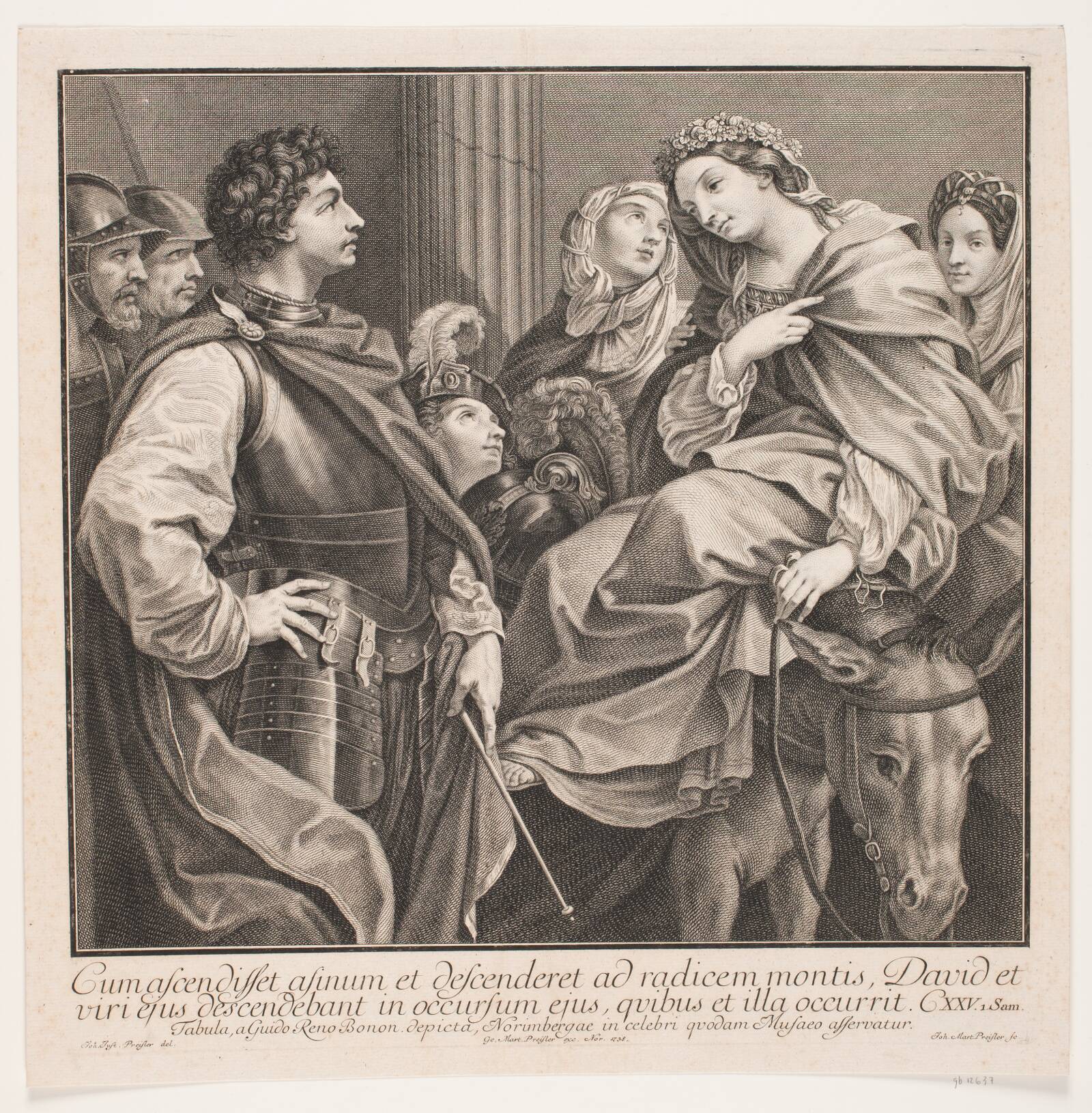 David og Abigail, J.M. Preisler, 1738