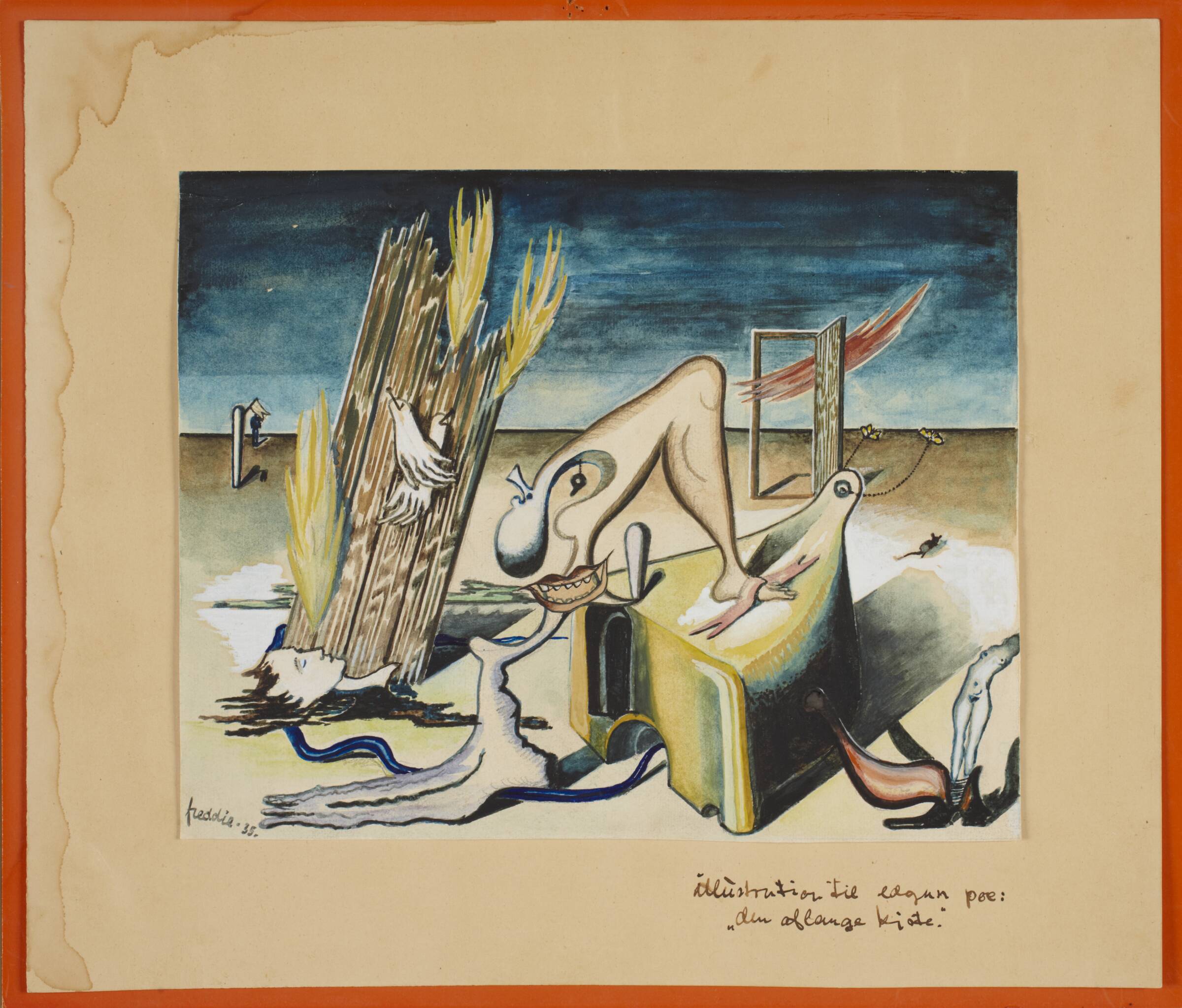 Surrealistisk komposition, Wilhelm Freddie, 1935