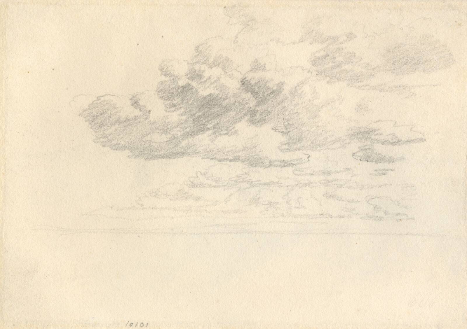 Skystudie. Skyer over havet, C.W. Eckersberg, 1826