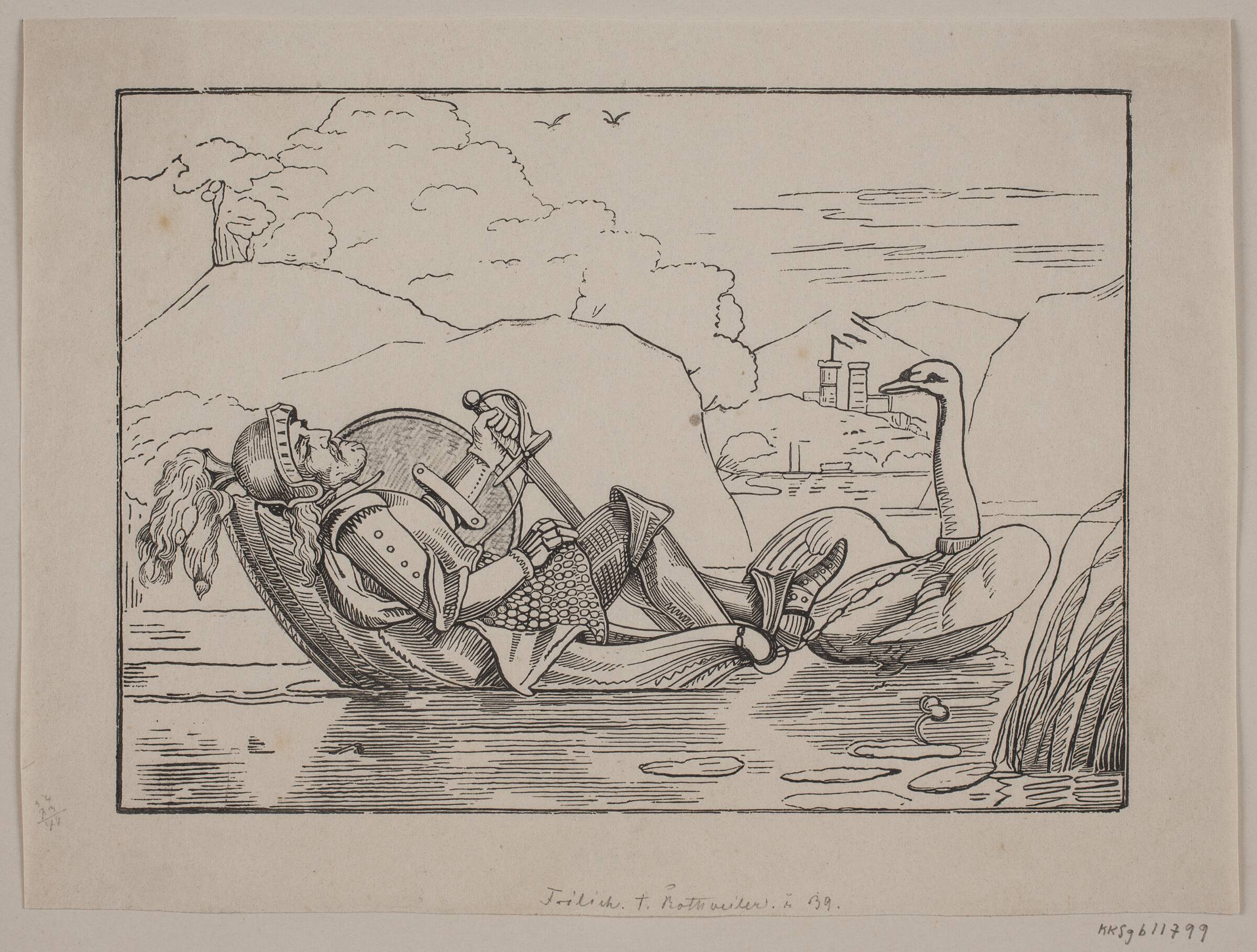Svaneridderen, Andreas Flinch, 1839