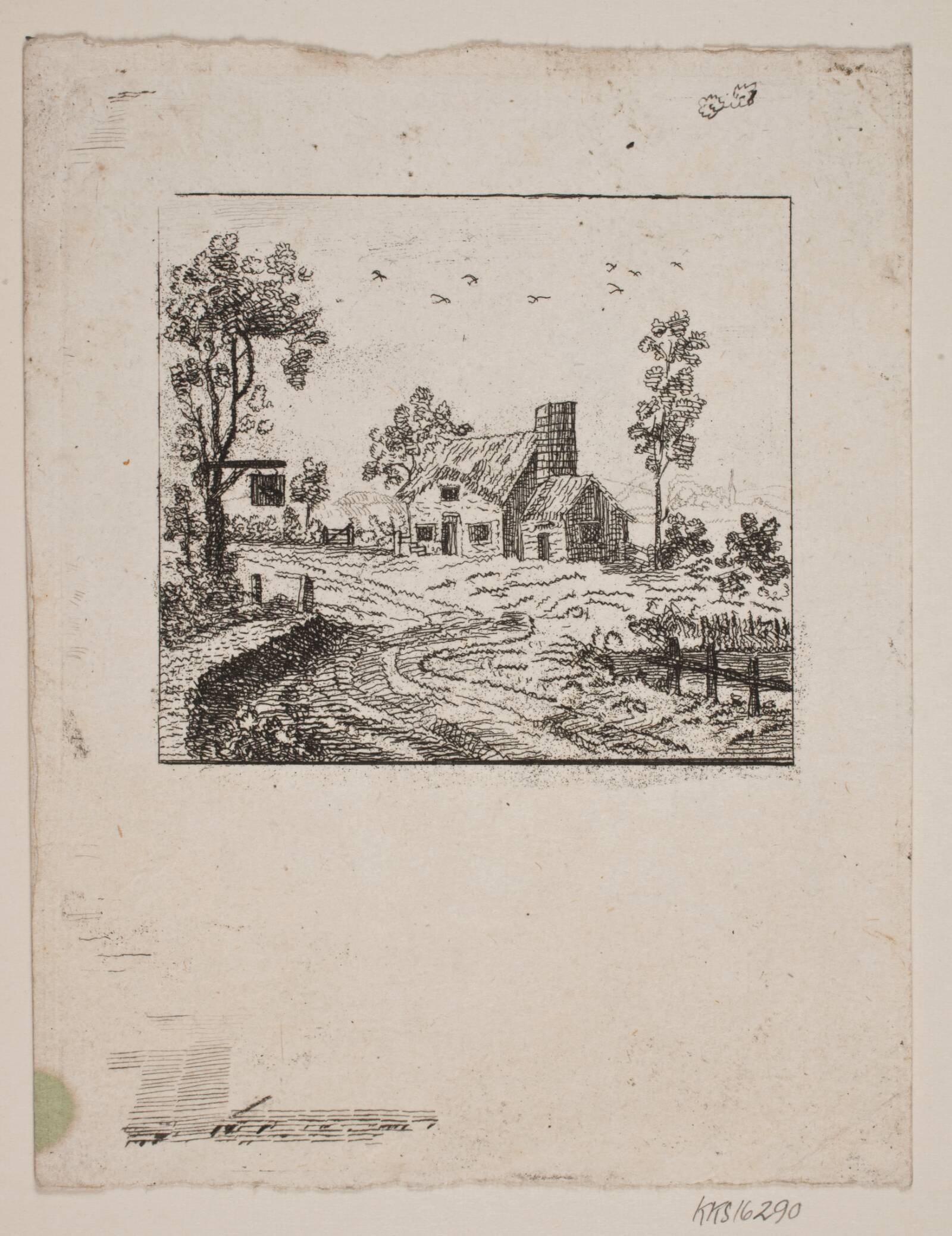 Landskab med kro, Gerhard Ludvig Lahde, 1790