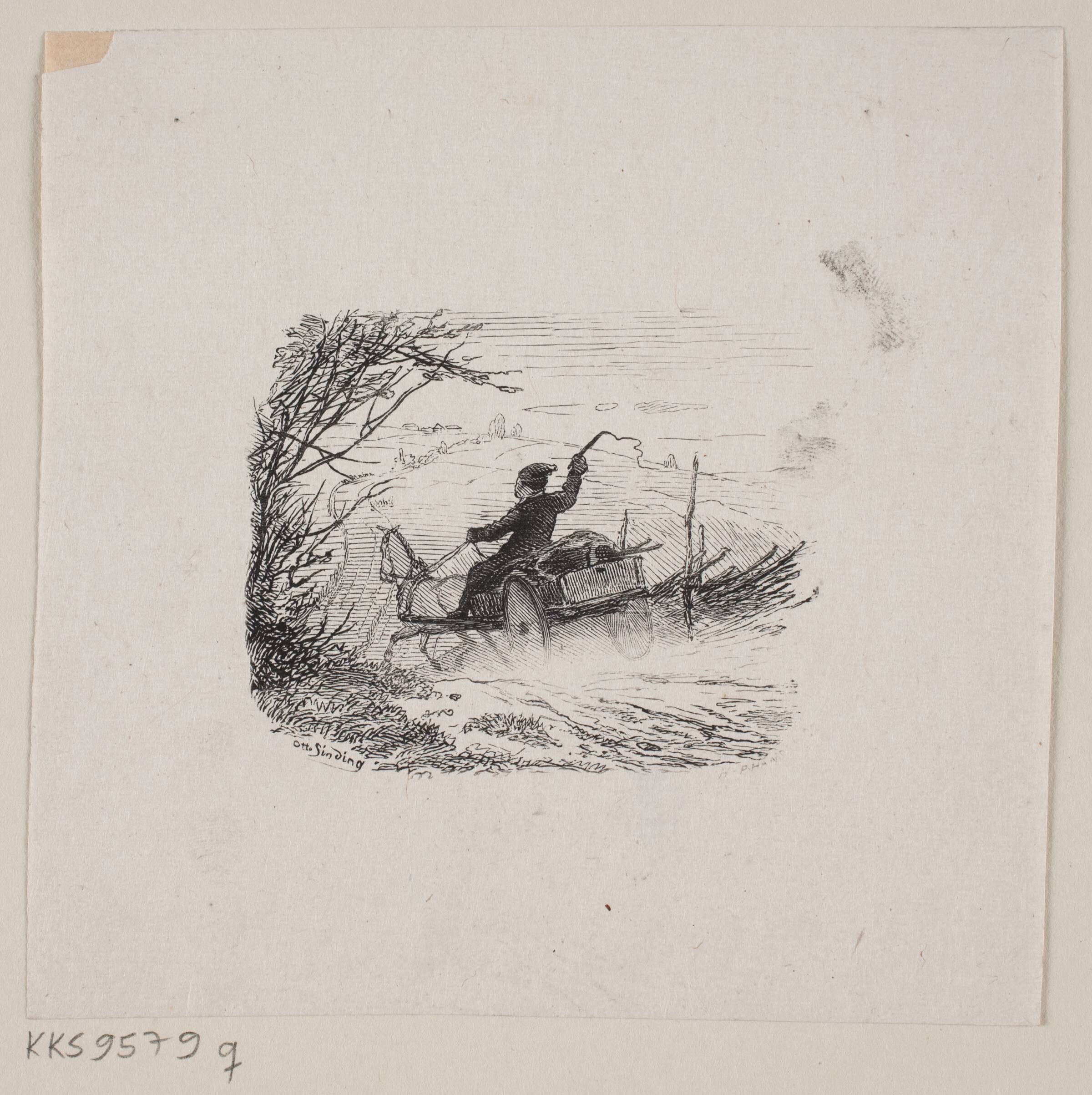 Illustration til "En Sommernat paa Krogskoven", H.P. Hansen, 1829-1899