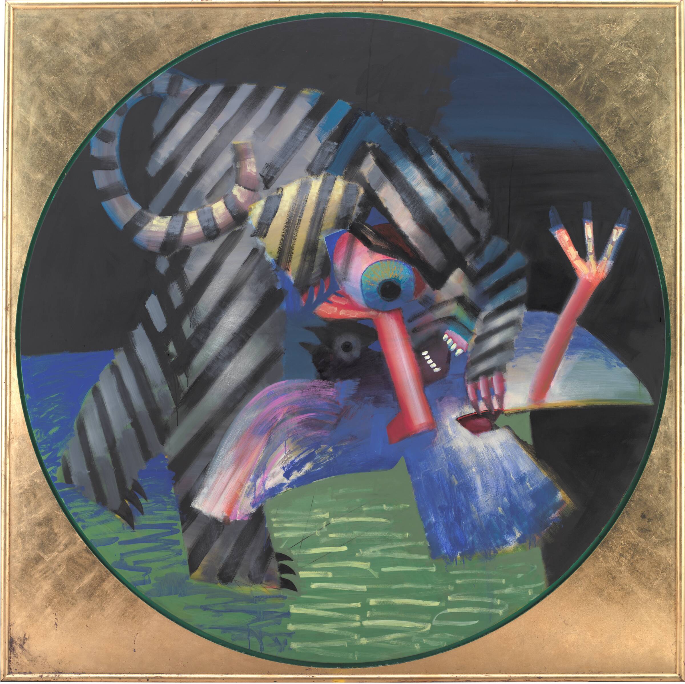 Fugl og stribet kat, Arne Haugen Sørensen, 1990