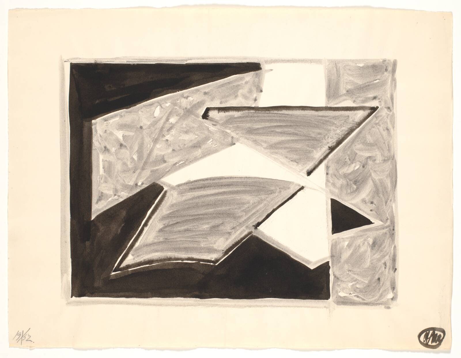 Geometrisk komposition, Richard Mortensen, 1952