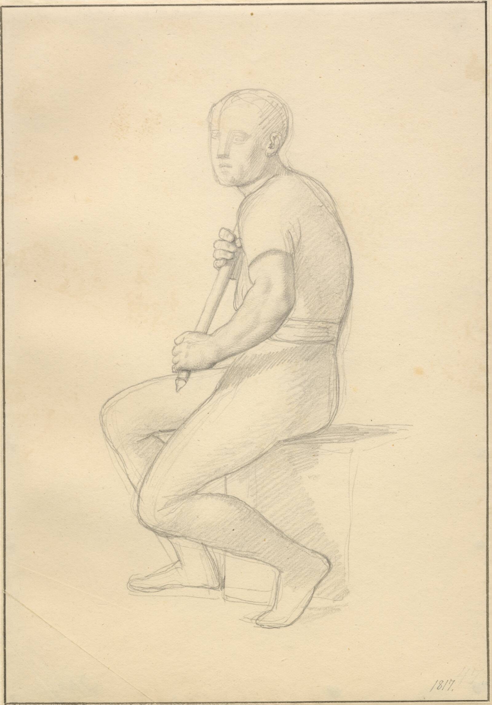 Balders død - studie til Thor., C.W. Eckersberg, 1817