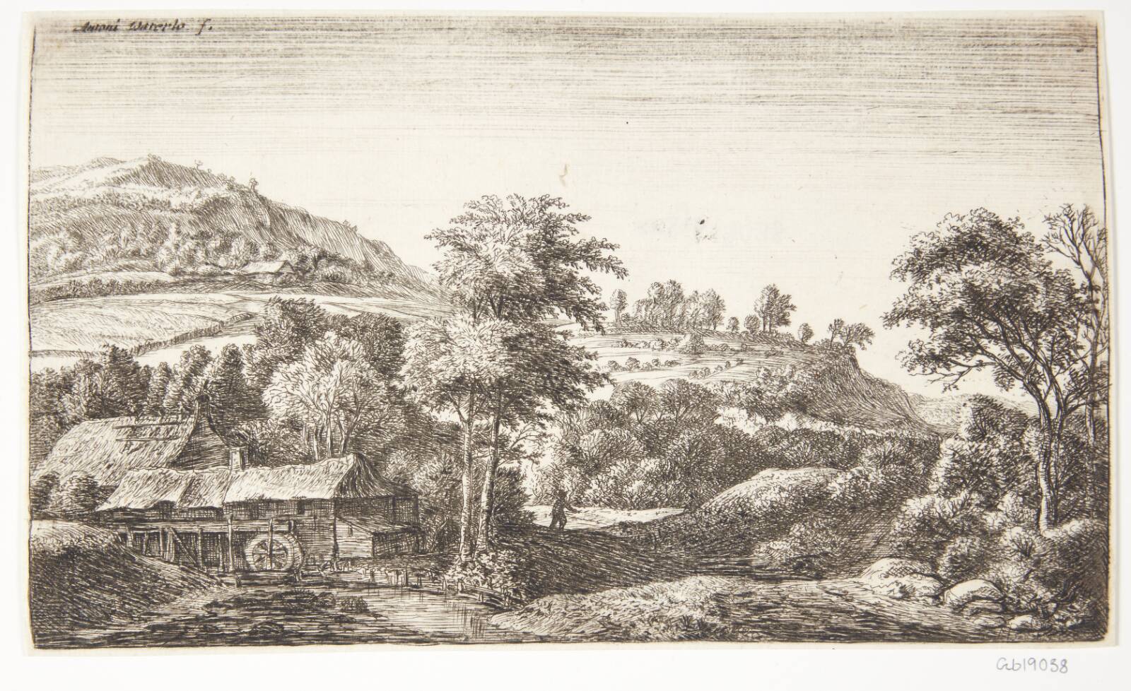 Landsby i en dal, Anthonie Waterloo, 1610-1690