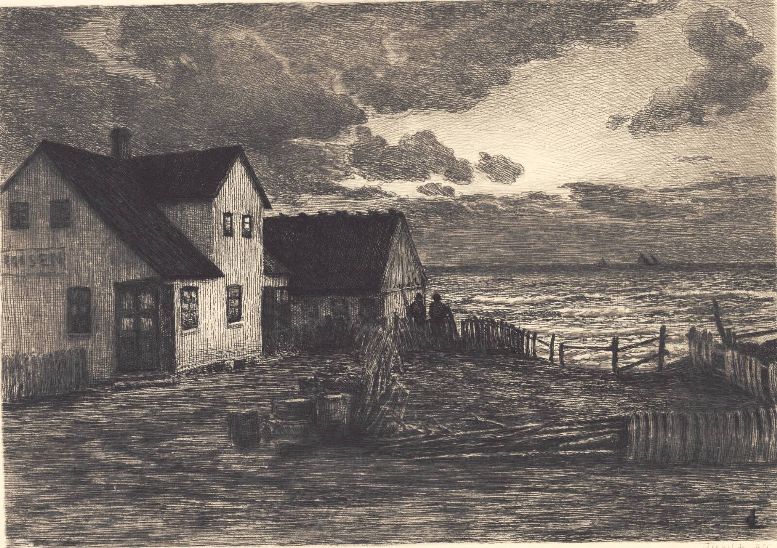 Hus ved havet. Tisvilde, Carl Locher, 1899