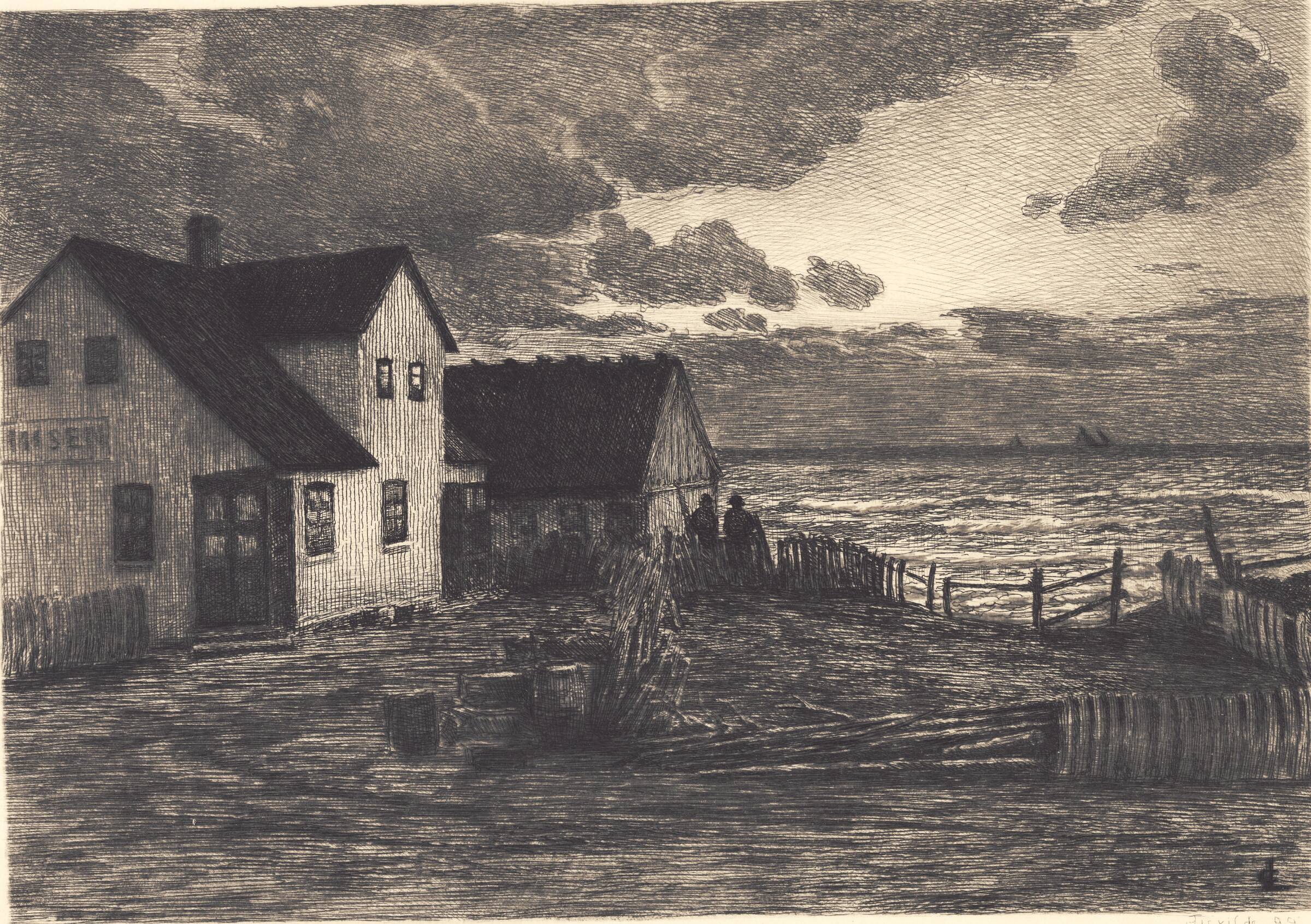 Hus ved havet. Tisvilde, Carl Locher, 1899