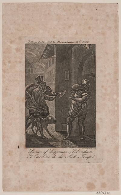 Scene af Cypresse-Knudsen. Tillægs kobber til Rosenbladene Nr. 6, 1837