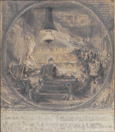 Kong Christian VII's besøg på Det kgl. franske Kunstakademi i Paris, 8. nov. 1768