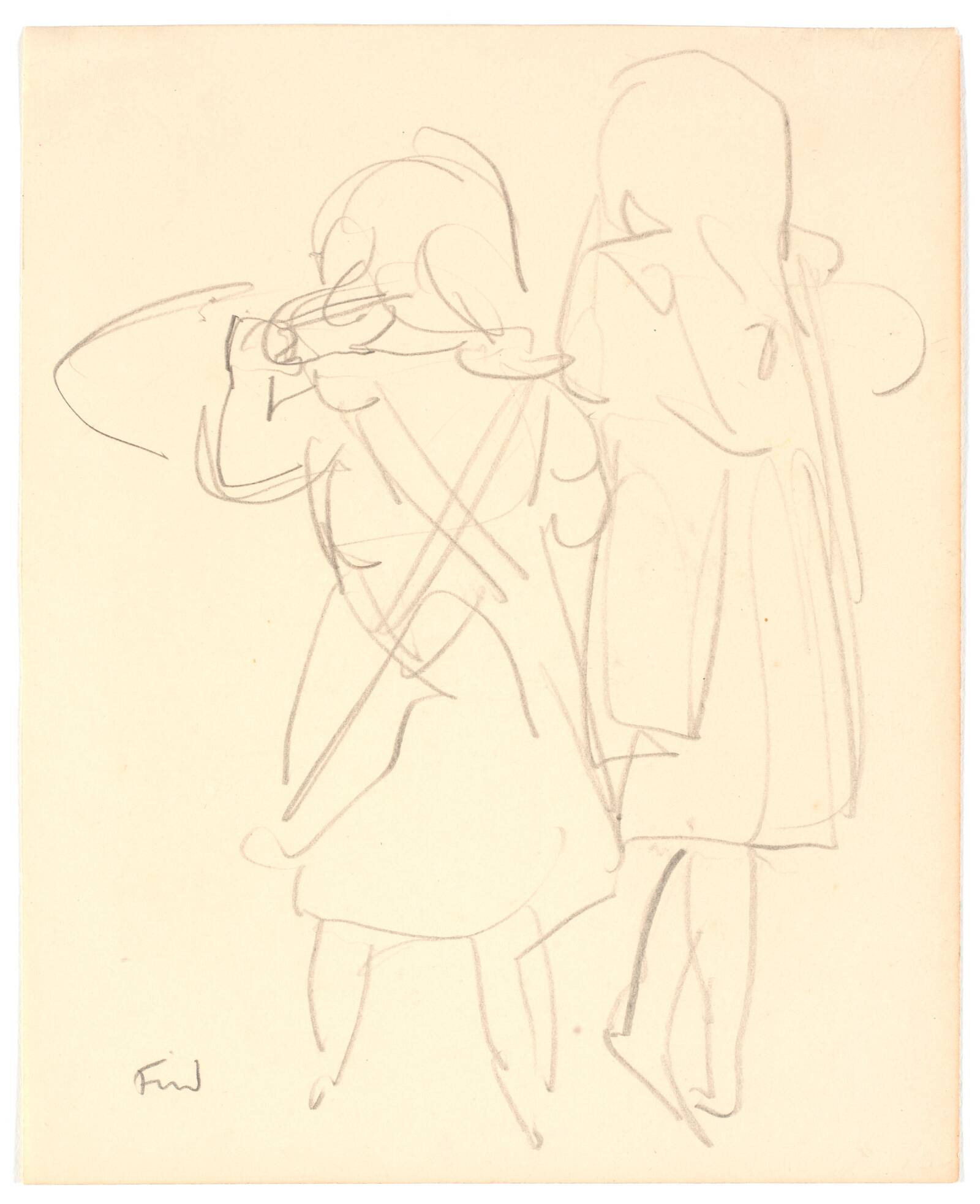 To små piger set bagfra, Ludvig Find, 1869-1945