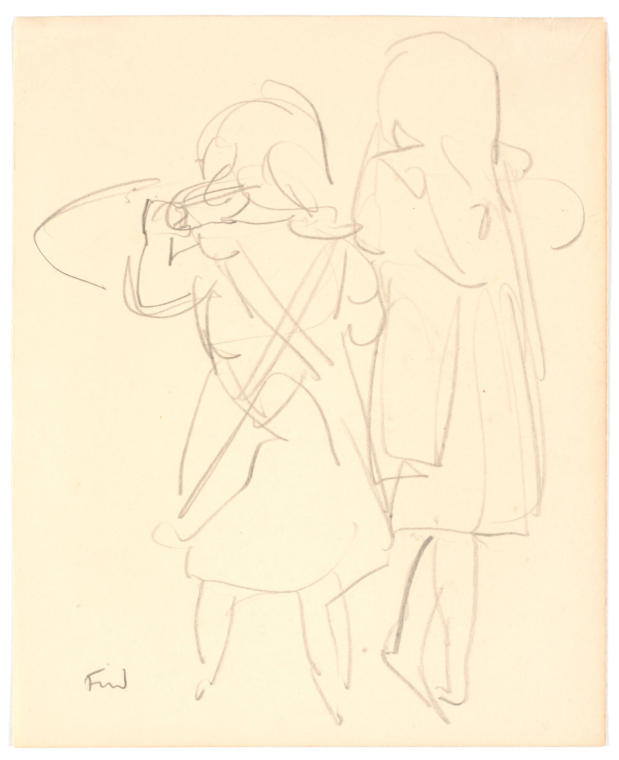 To små piger set bagfra, Ludvig Find, 1869-1945