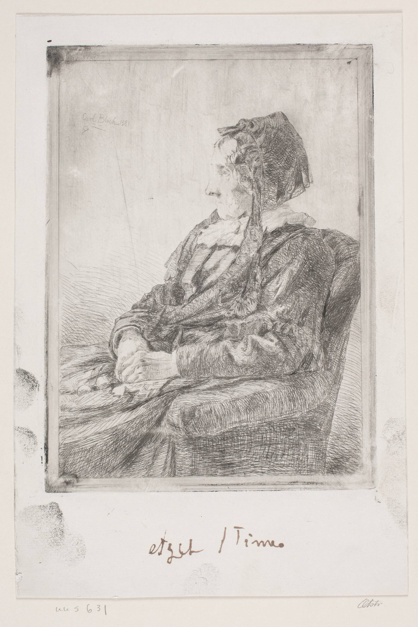 Dameportræt, Carl Bloch, 1881