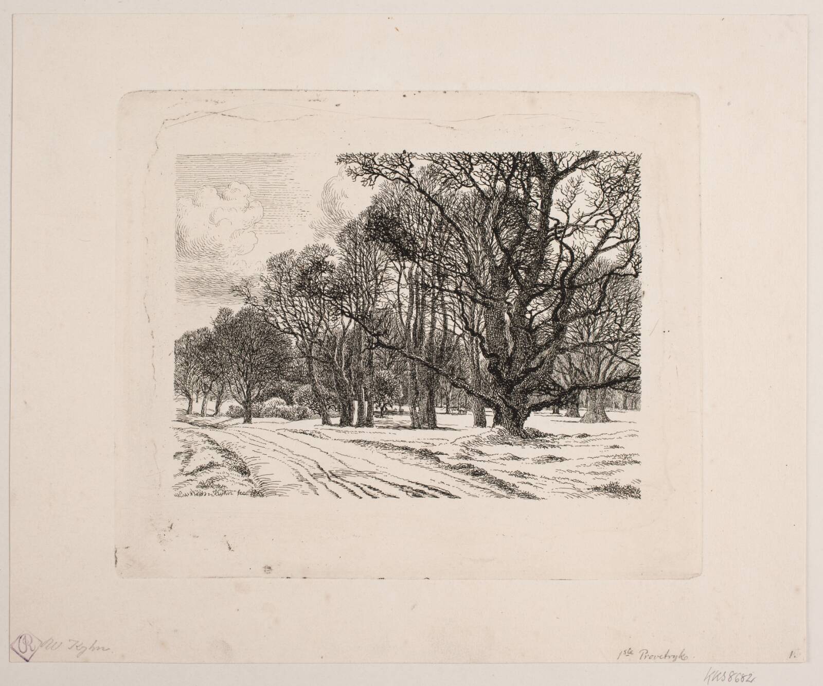 Vinter i skoven, Vilhelm Kyhn, 1866