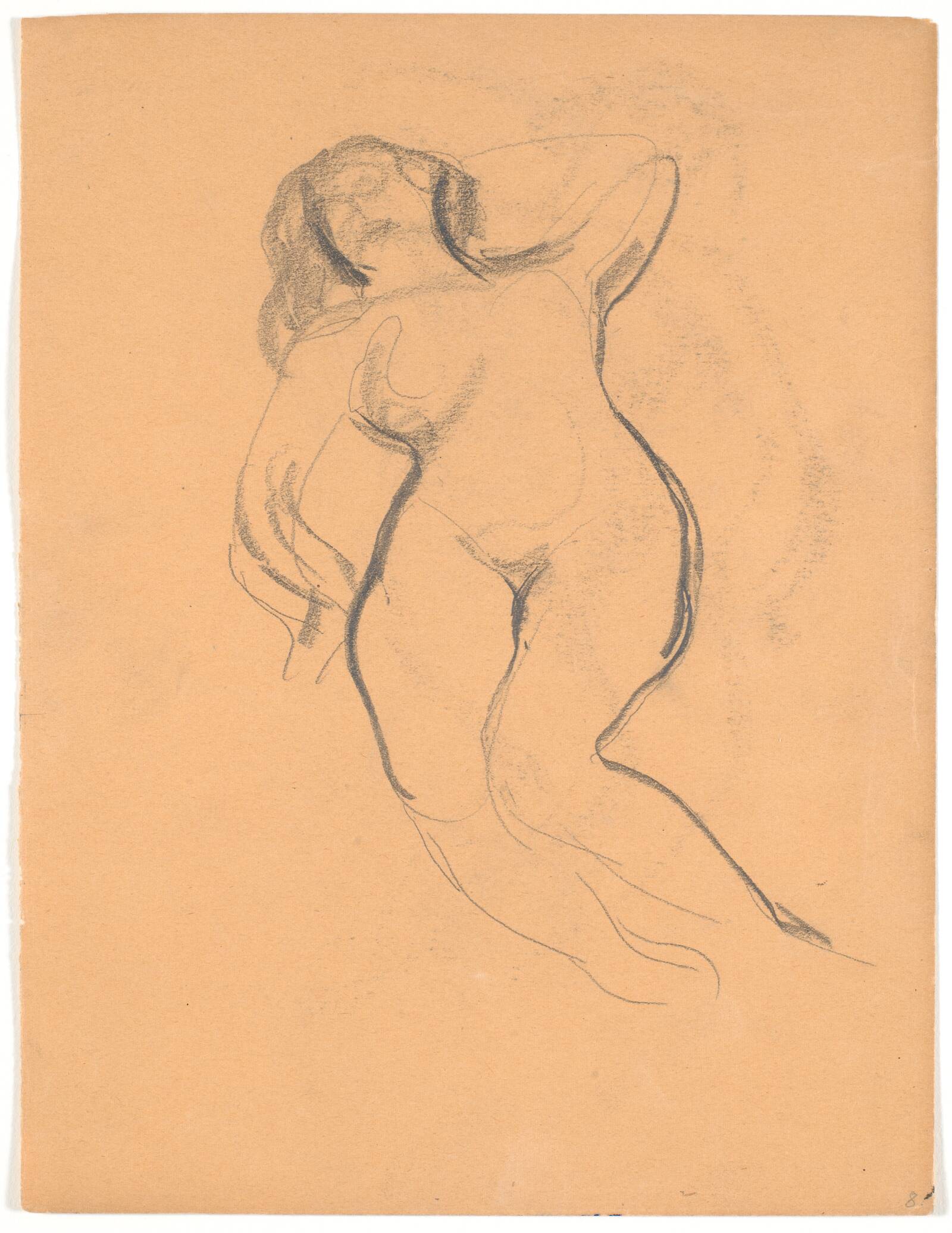 Liggende kvindelig model, Isakson, Karl, 1905-1907