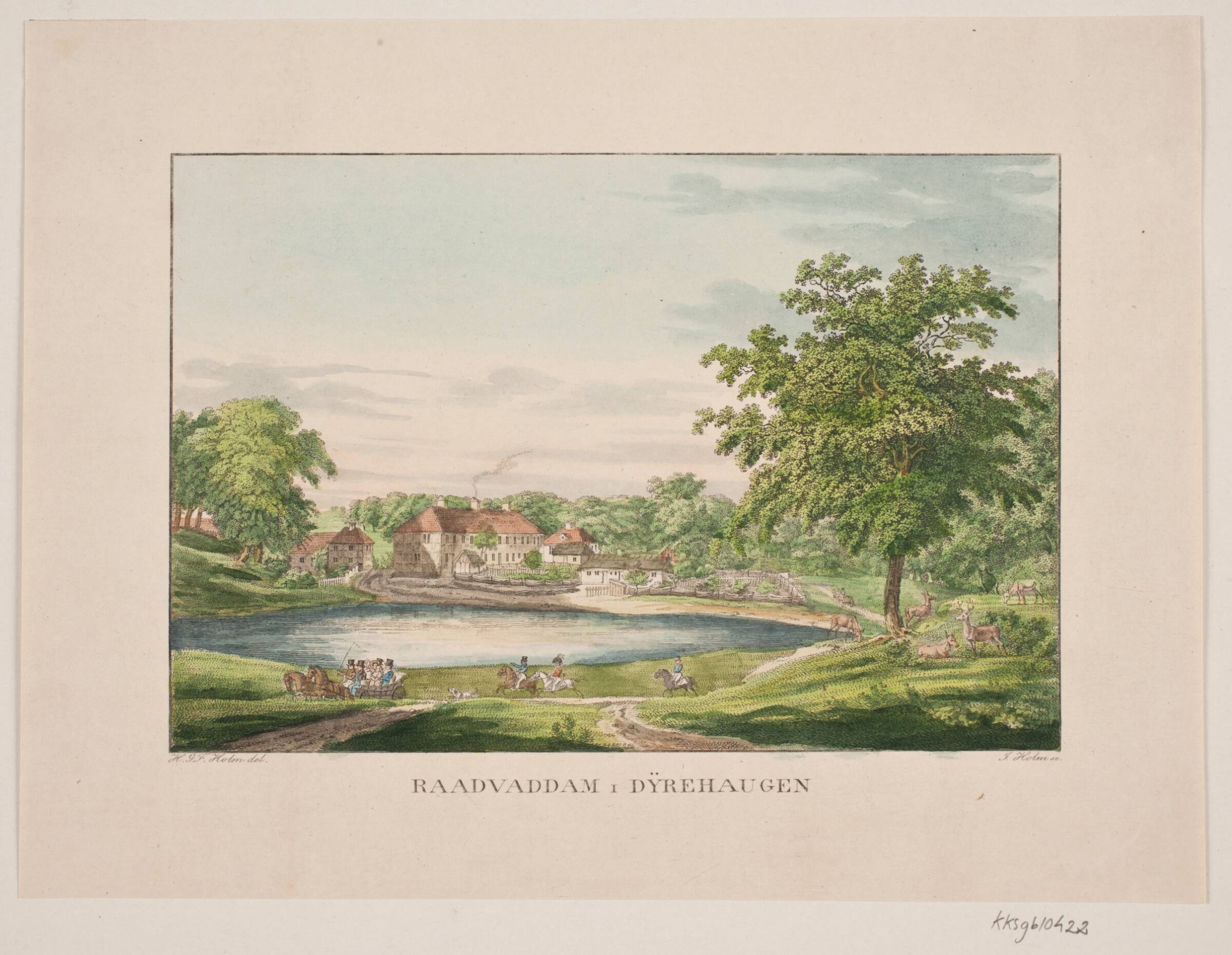 Rådvaddam i Dyrehaven, Jens Holm, 1826