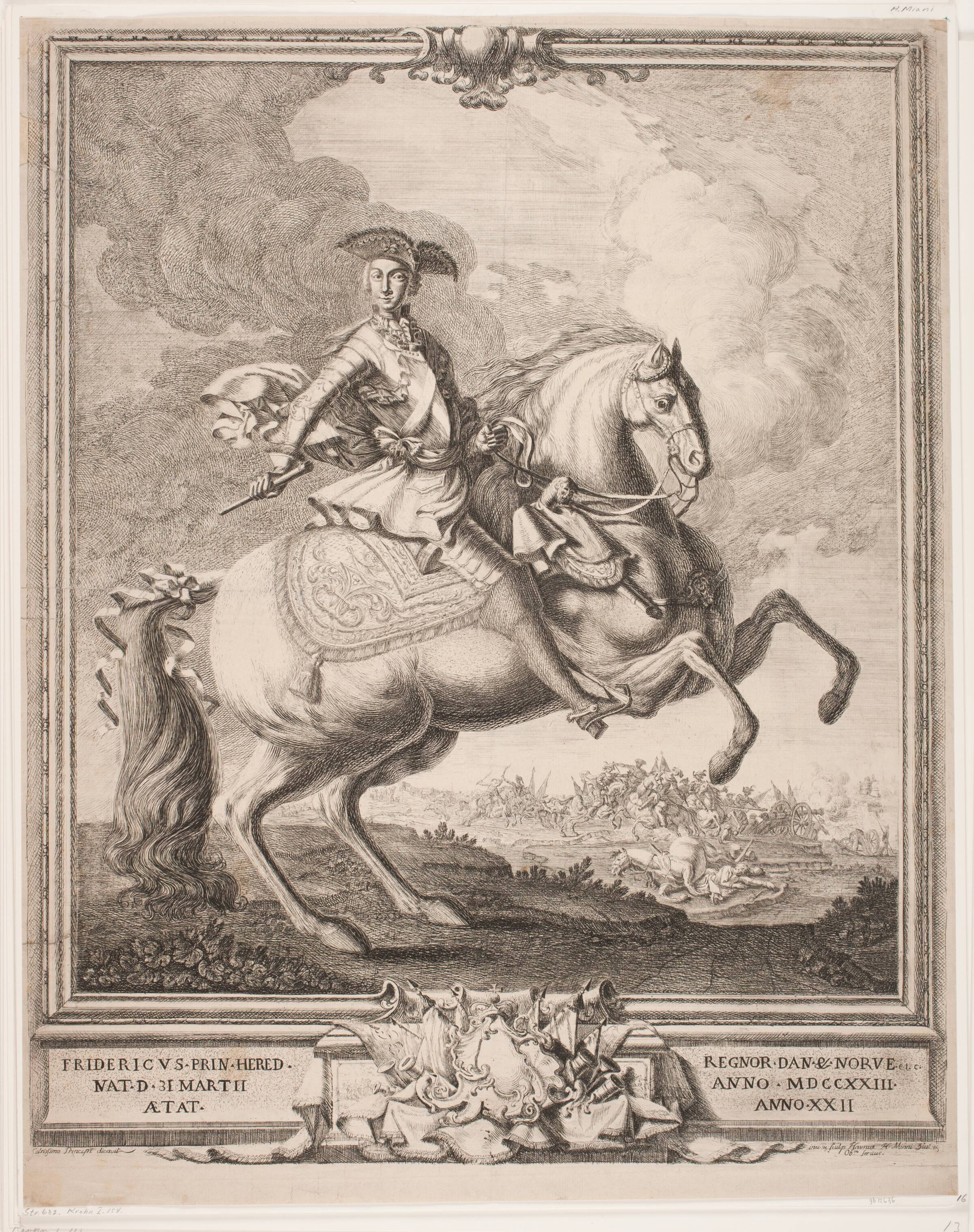 Frederik 5. som Kronprins til hest, Hieronimo Miani, 1743-1747