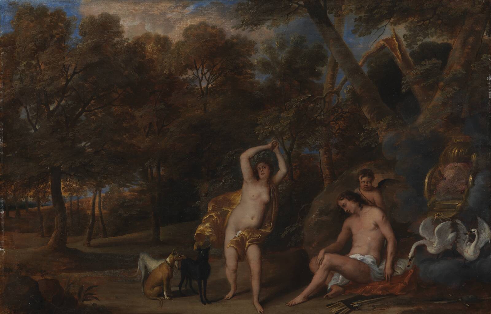 Venus begræder den døde Adonis, Frans Wouters, 1650-1659