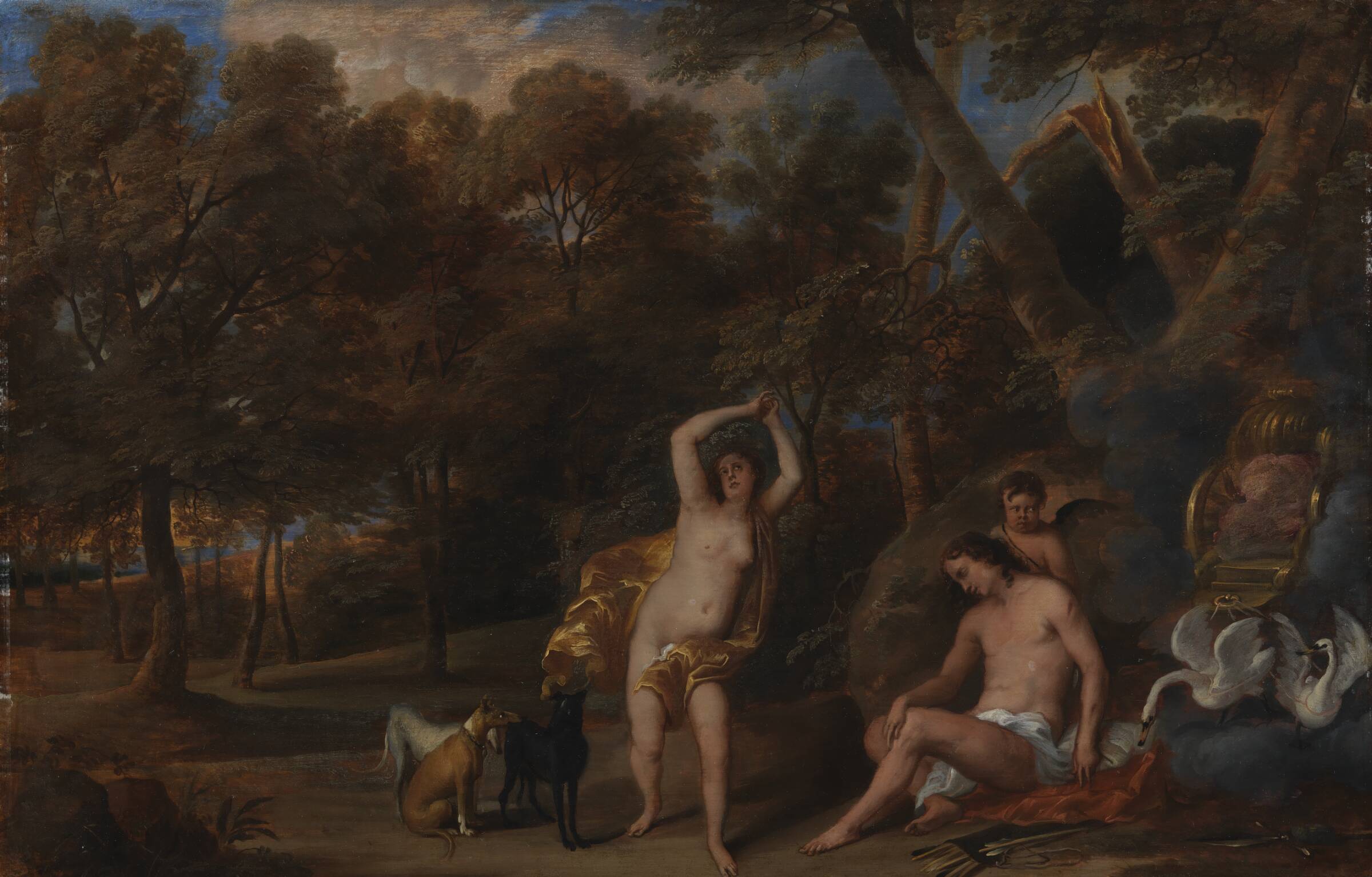 Venus begræder den døde Adonis, Frans Wouters, 1650-1659