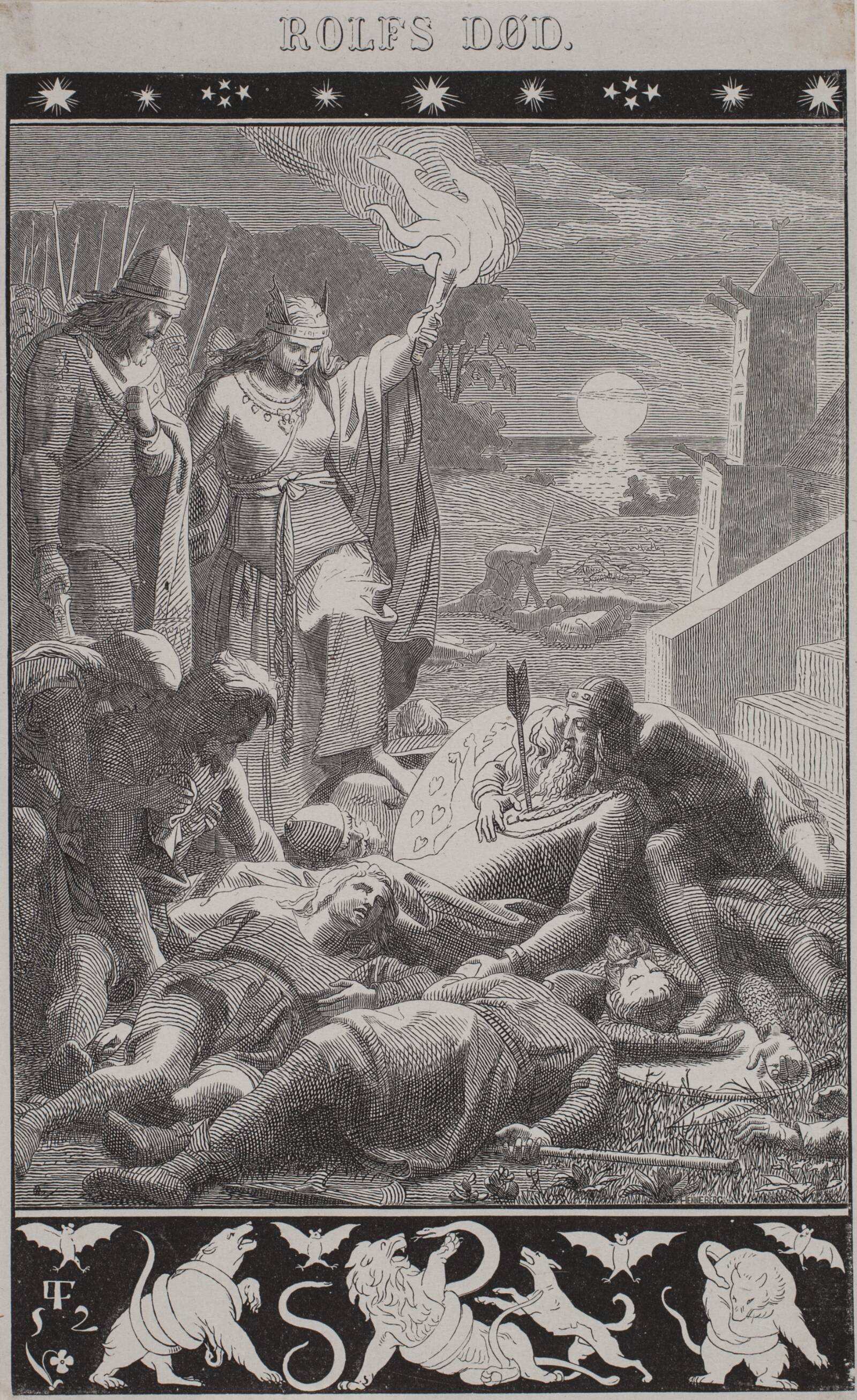 Rolfs død, H.C. Henneberg, 1852