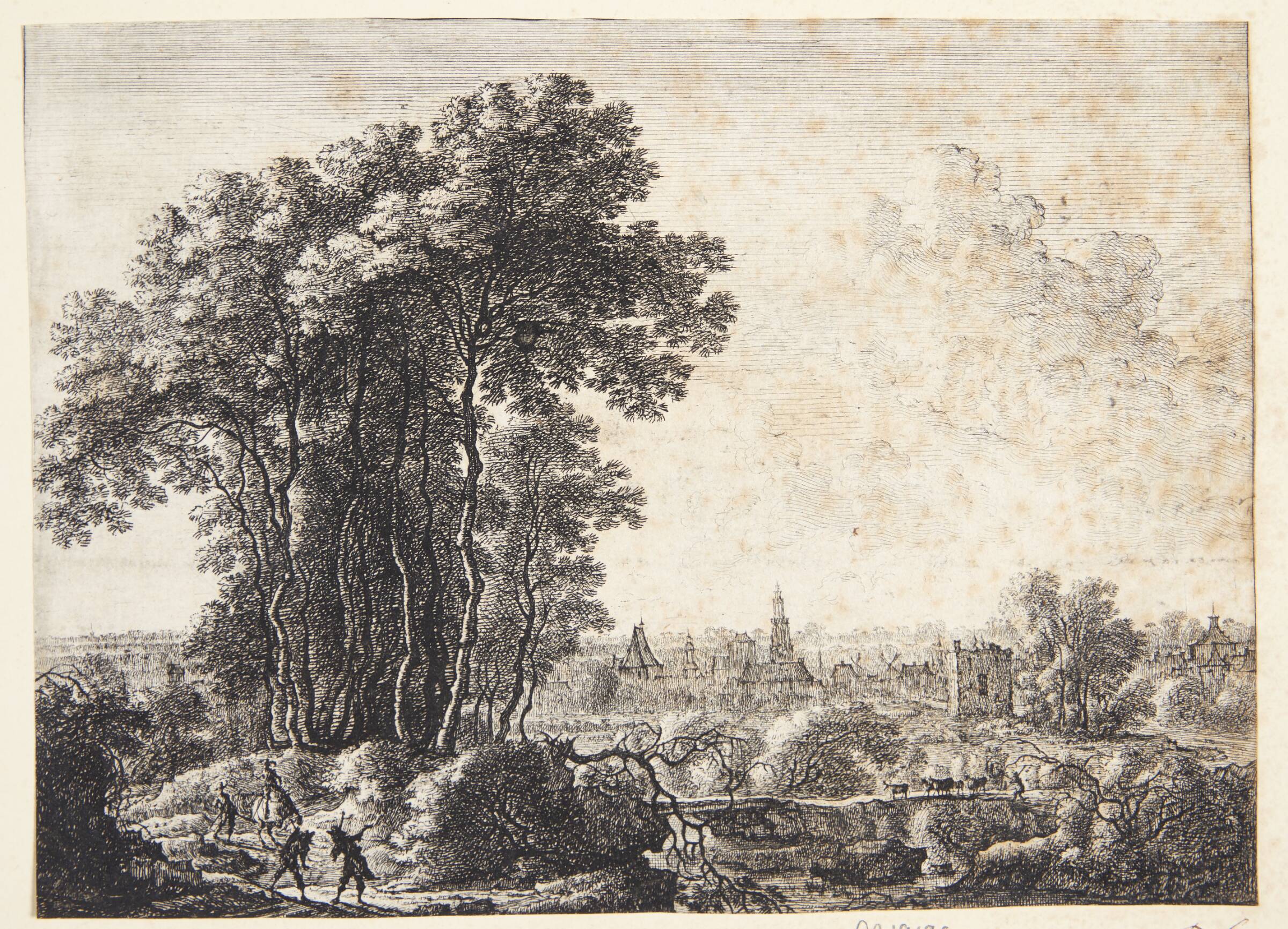 Landskab med vejfarende, Gillis Neyts, 1618-1686