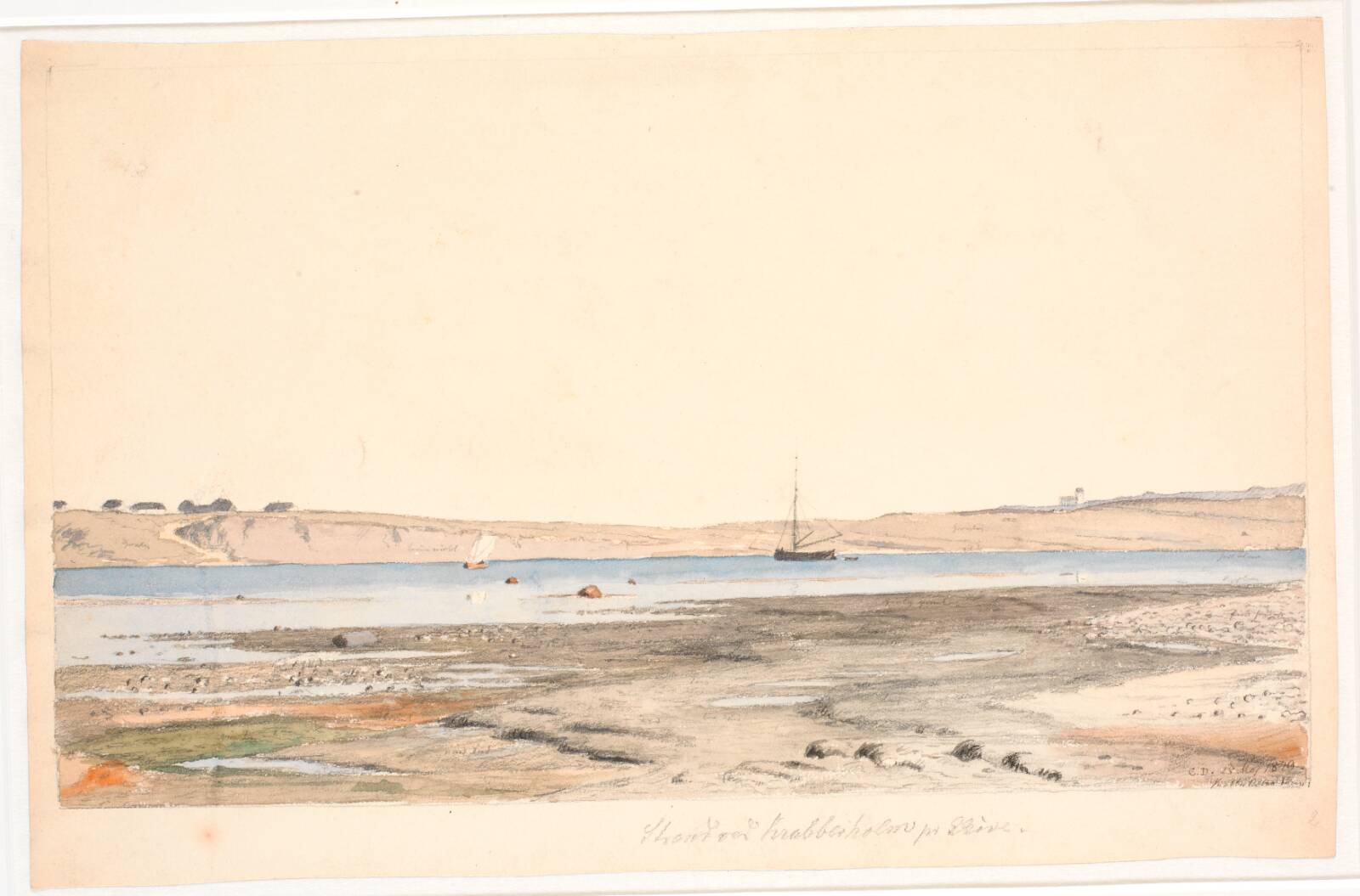 Krabbesholm Strand, Christen Dalsgaard, 1849