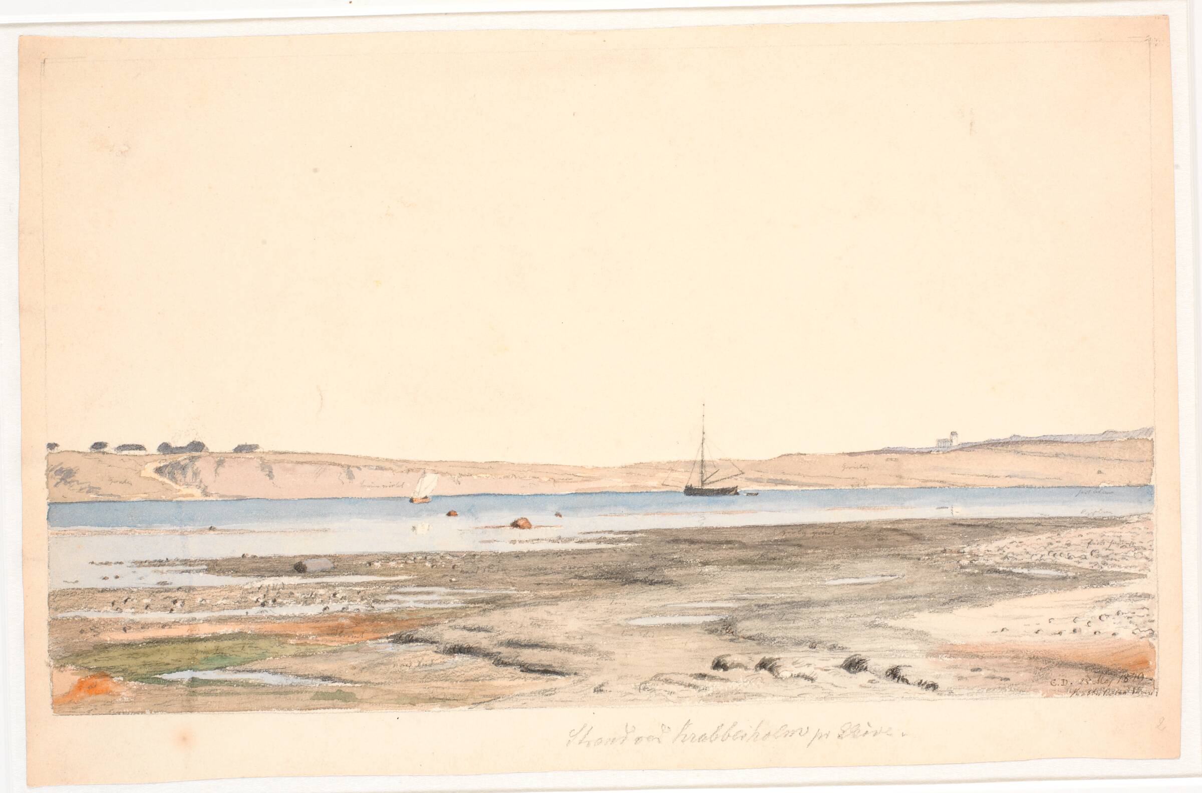 Krabbesholm Strand, Christen Dalsgaard, 1849