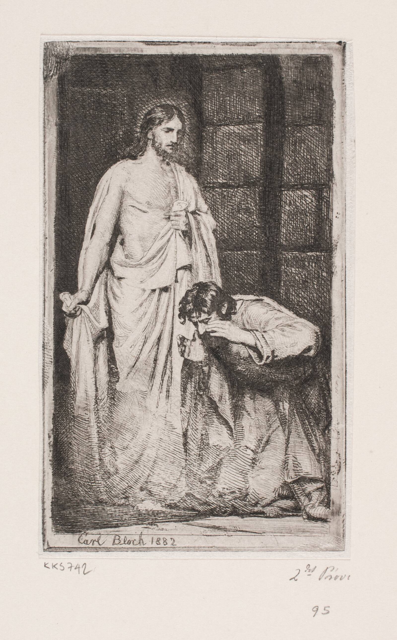Kristus og den vantro Thomas, Carl Bloch, 1882