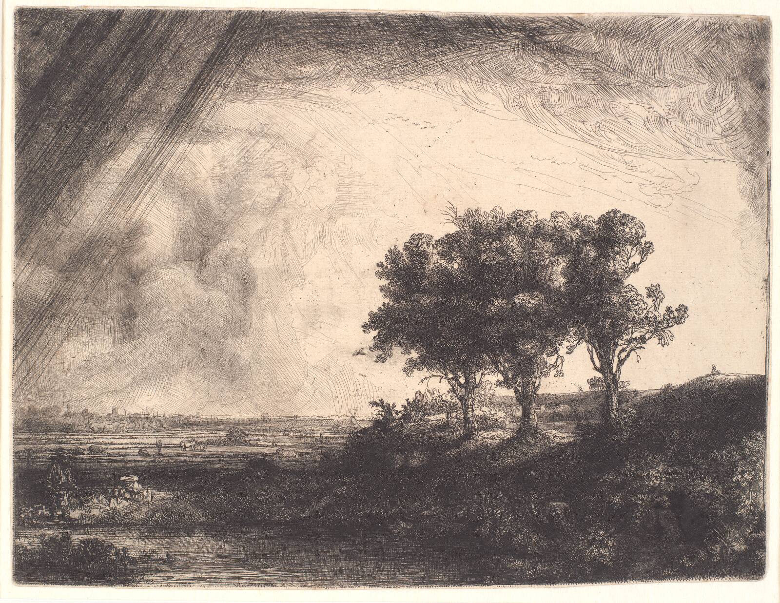 De tre træer, Rembrandt van Rijn, 1643
