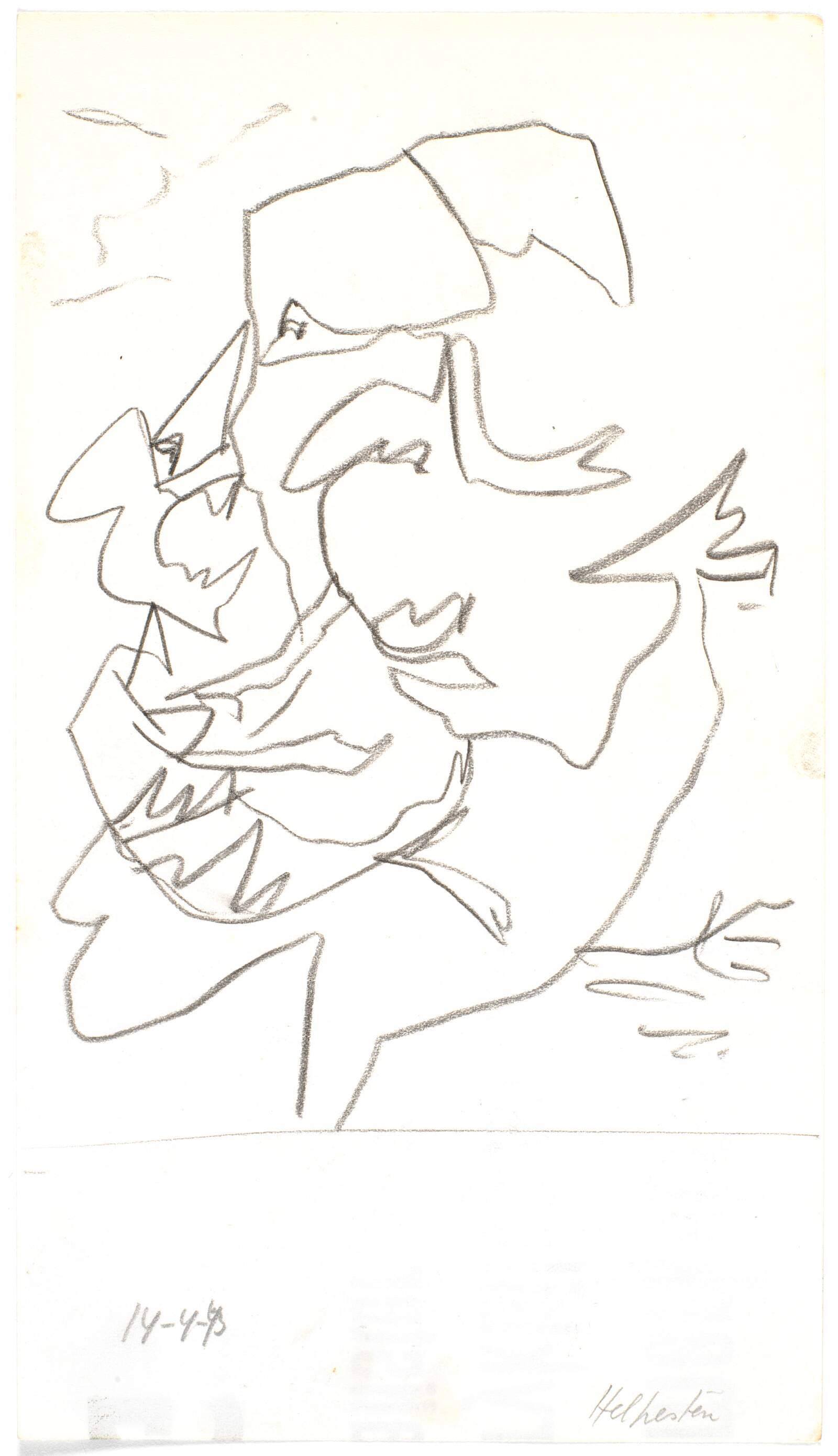 Mor-barn figur, løbende, Richard Mortensen, 1943