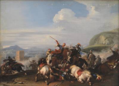 Bataille med tyrkisk cavalleri
