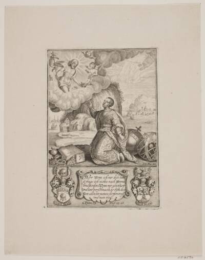 Cecilie Braem, knælende i et landskab
