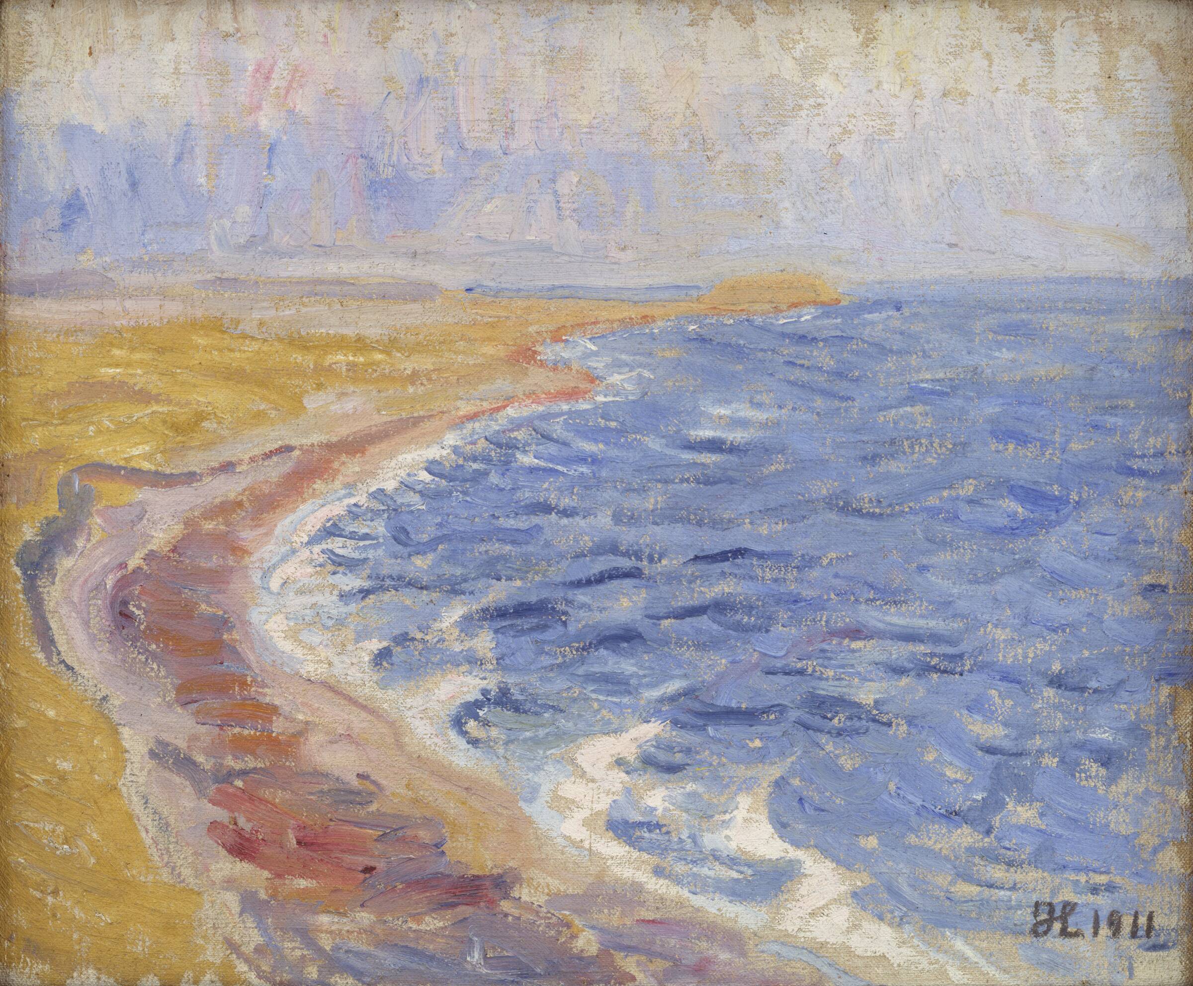 Decembersolskin ved Snave Strand, Johannes Larsen, 1911