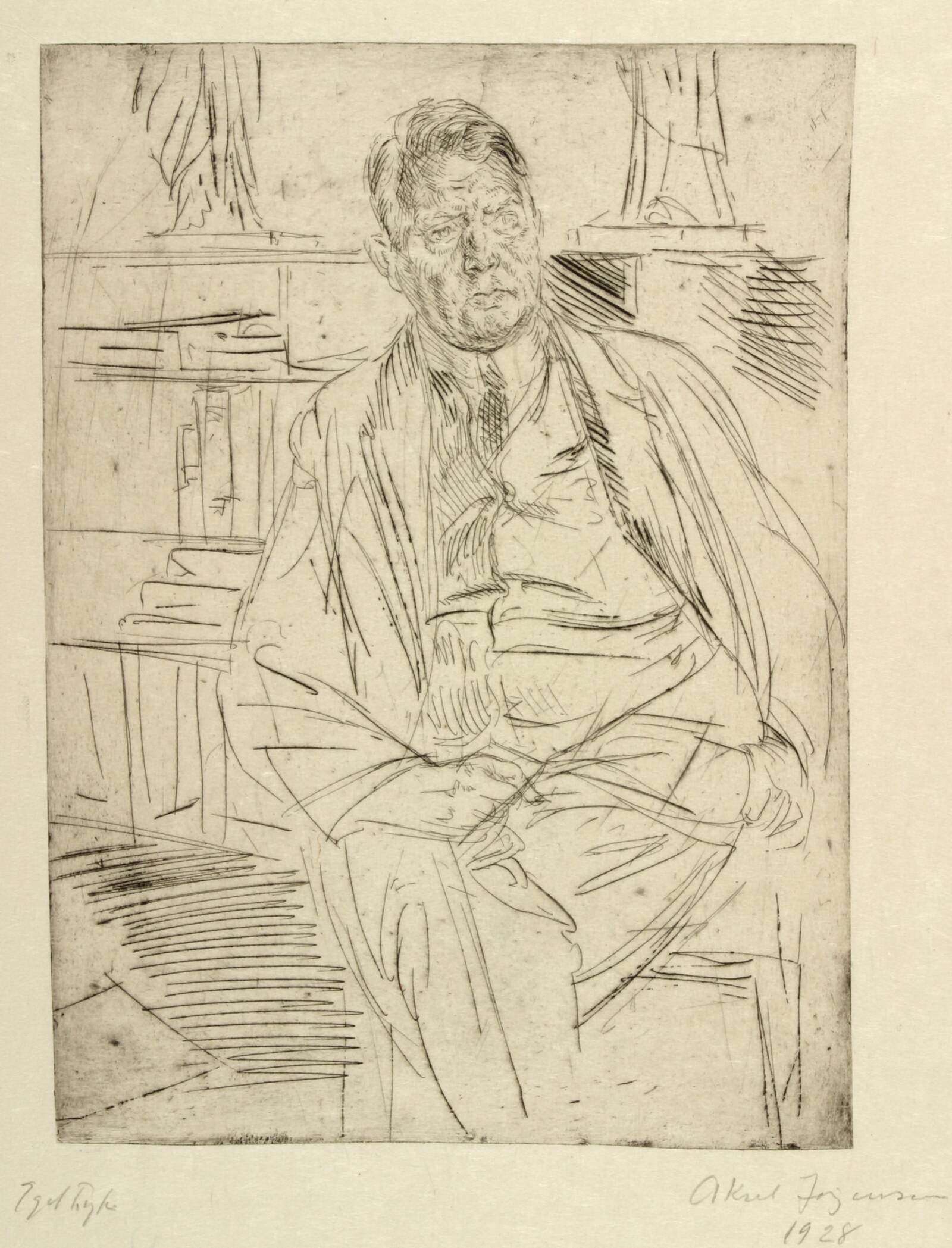 Mandsportræt, Aksel Jørgensen, 1928