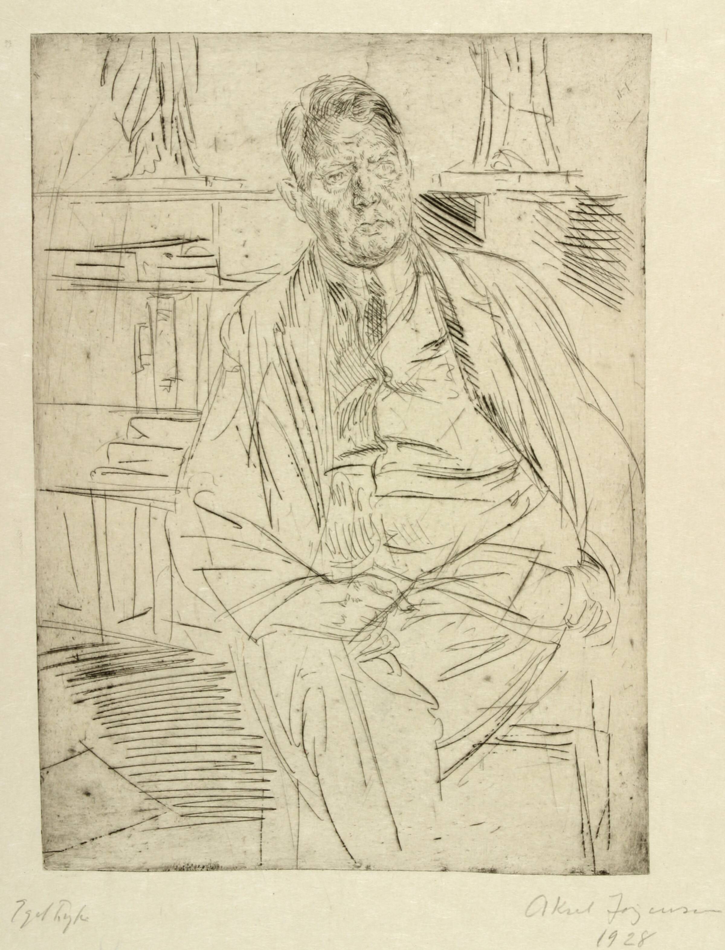 Mandsportræt, Aksel Jørgensen, 1928