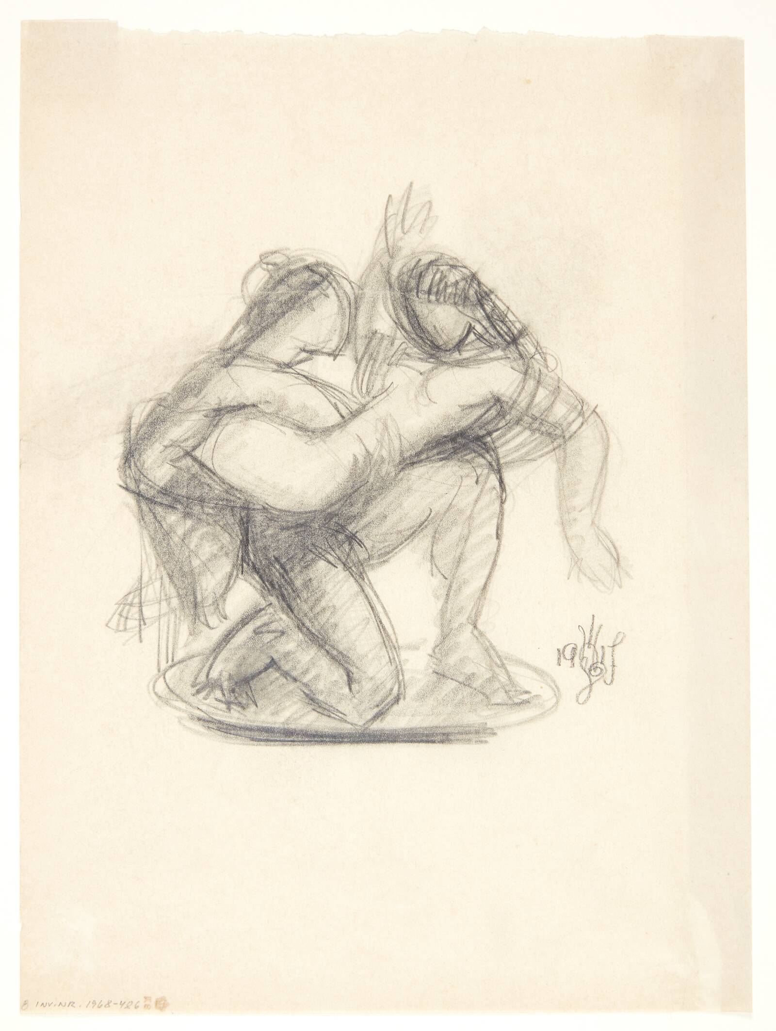 Elskovspar. Udkast til statuette, Gerhard Henning, 1917