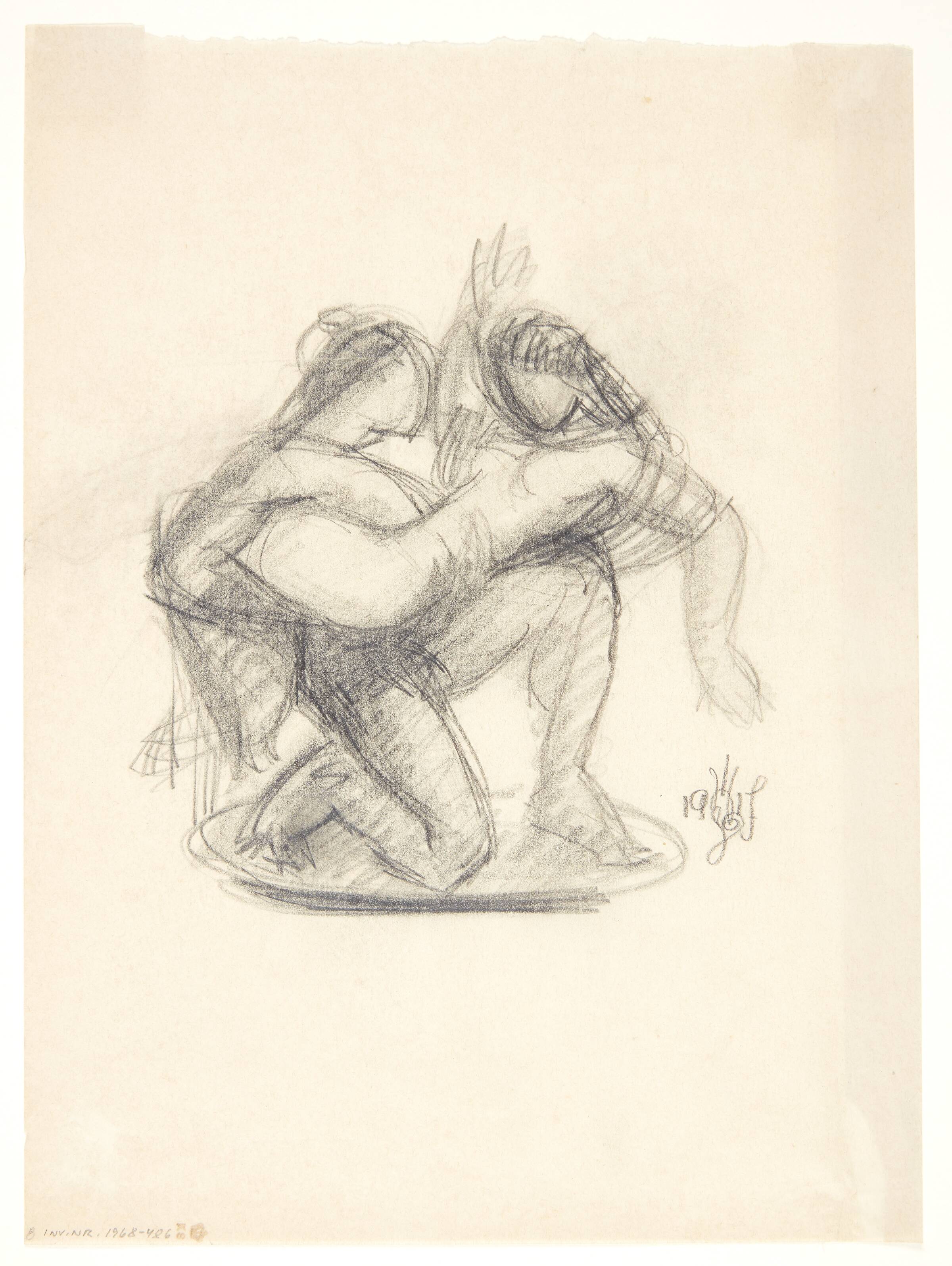 Elskovspar. Udkast til statuette, Gerhard Henning, 1917
