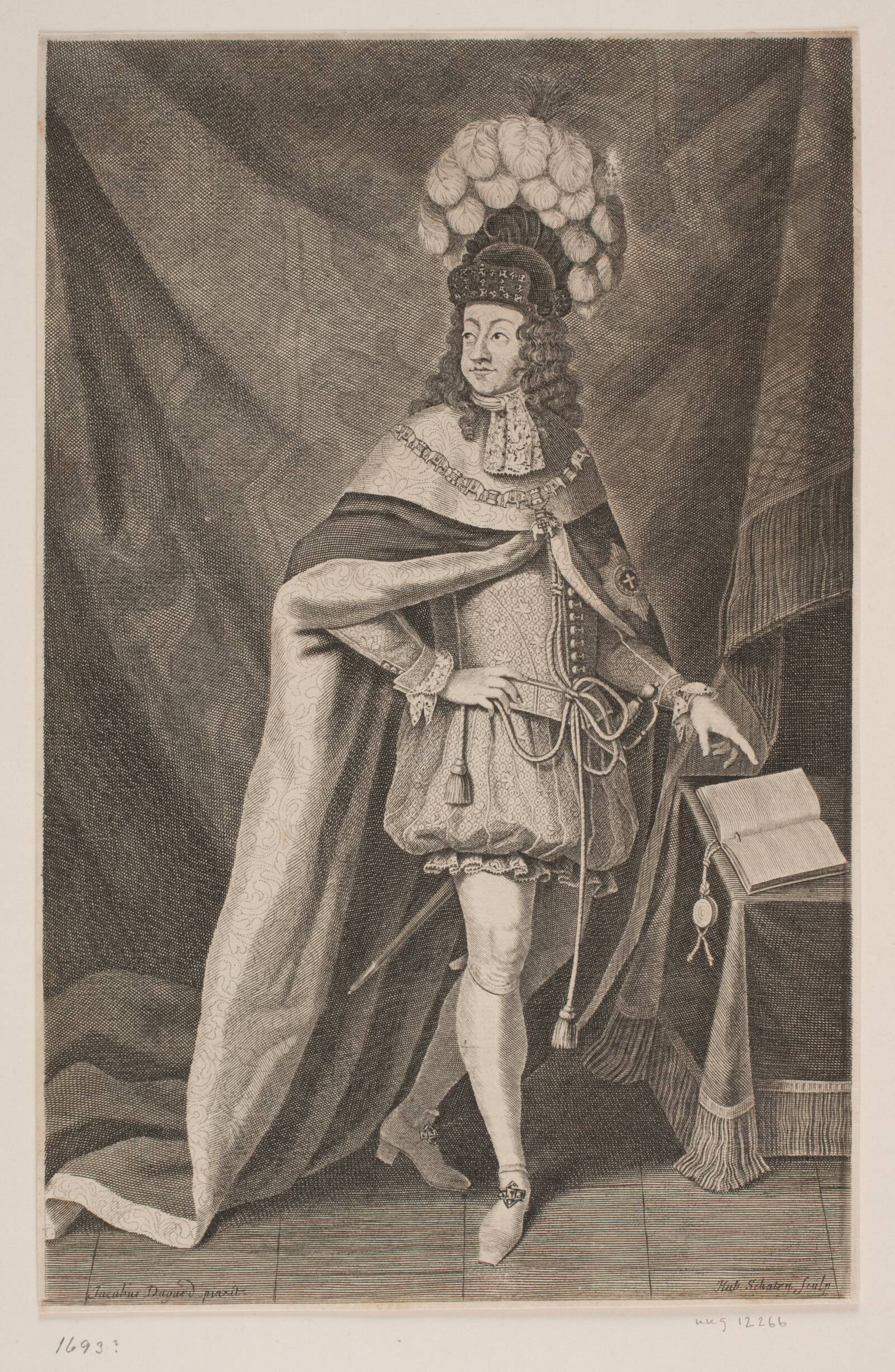 Kong Christian V, Hubert Schaten, 1693
